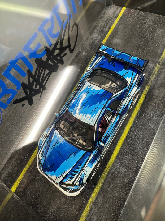 Manga Nissan Skyline R34 Hot Wheels Pull Back Speeder (1 of 1)