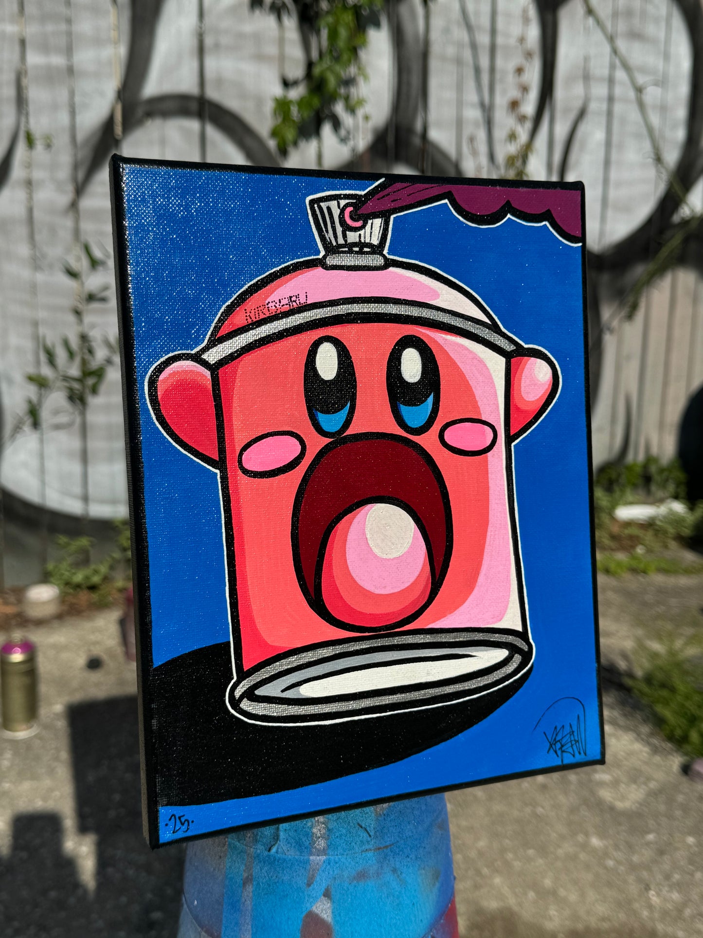 Kirby Cantoon Canvas 8x10”