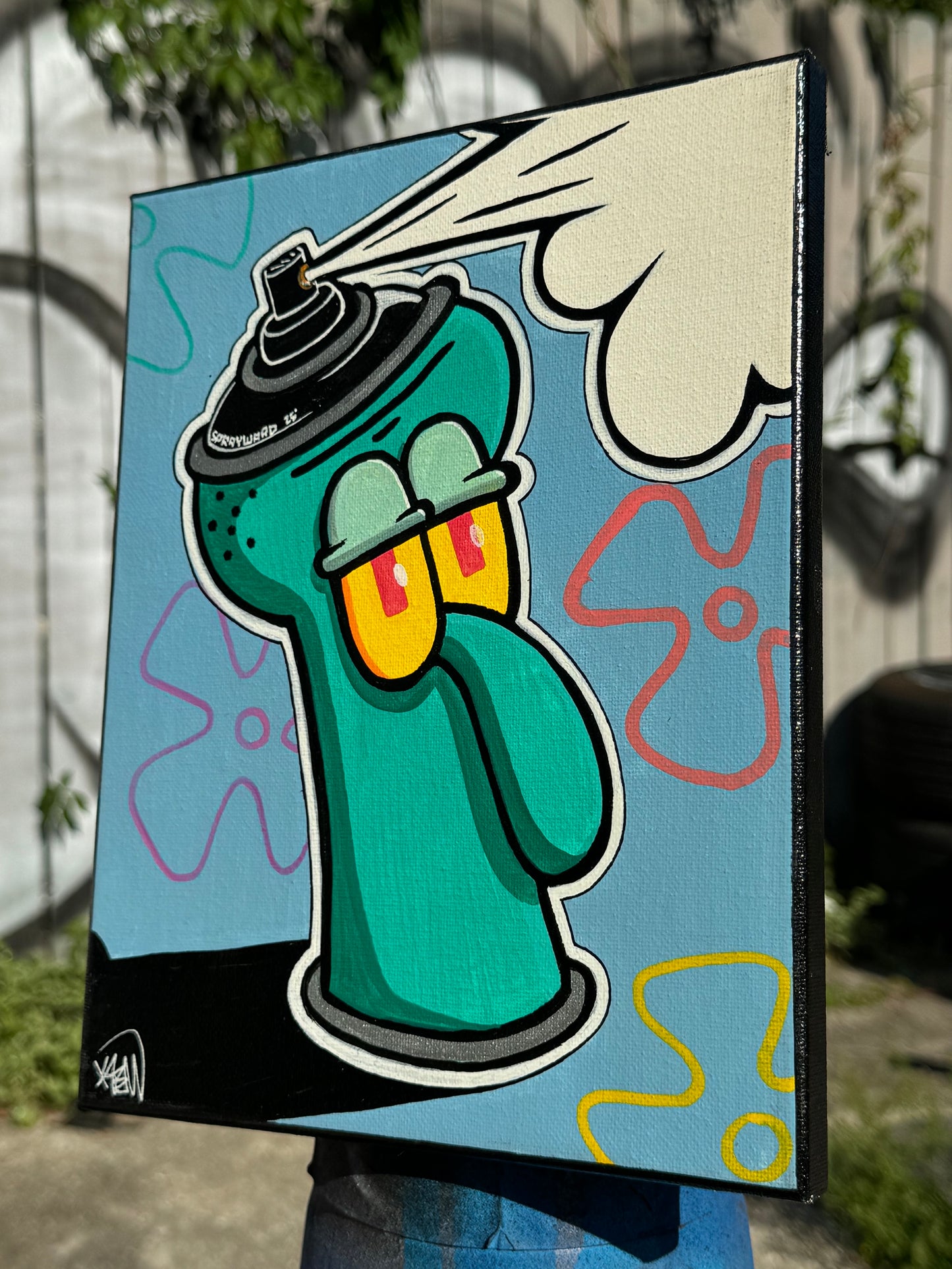 Squidward Cantoon Canvas 8x10”