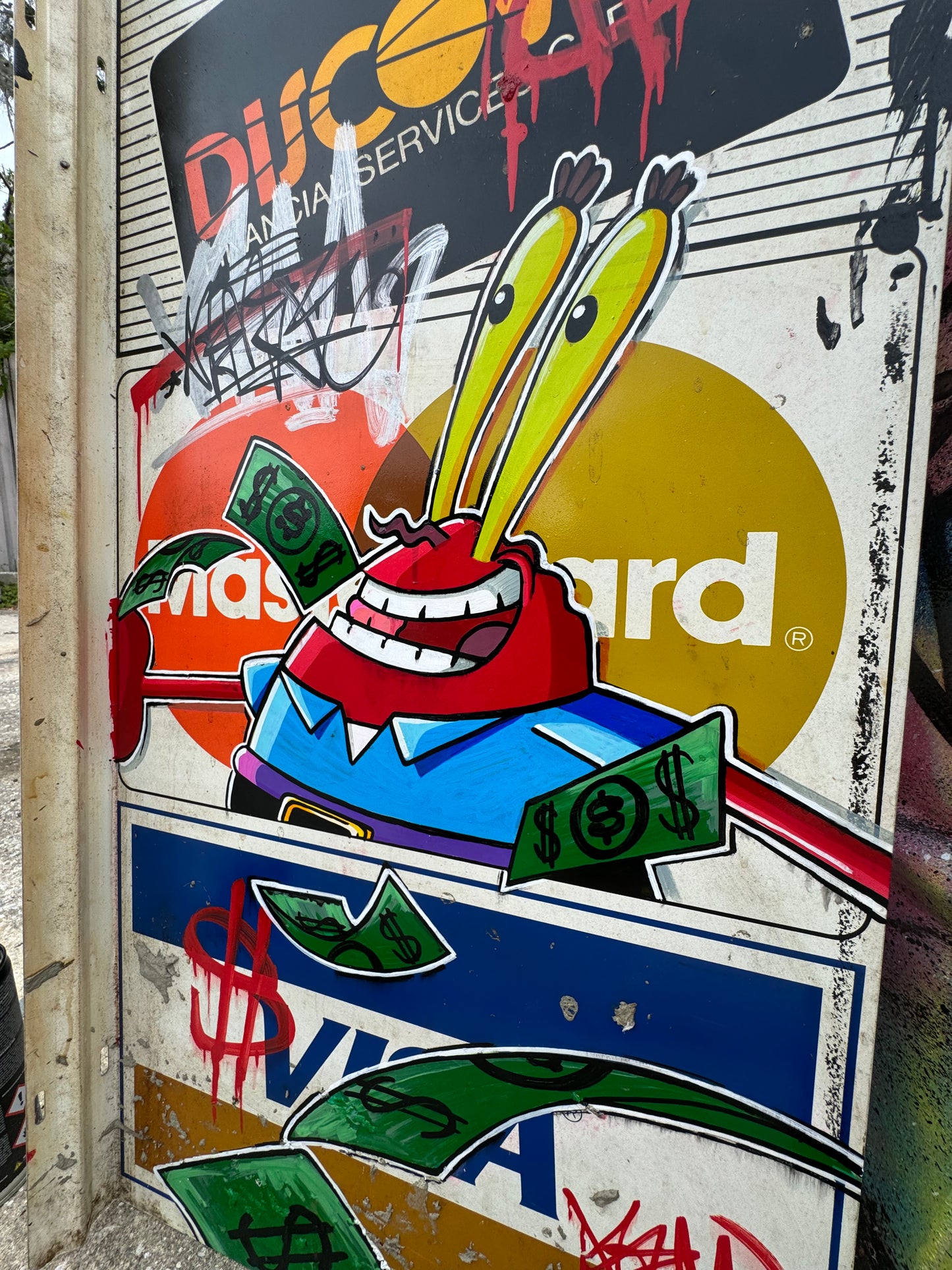 Mr. Krabs Credit Card Sign