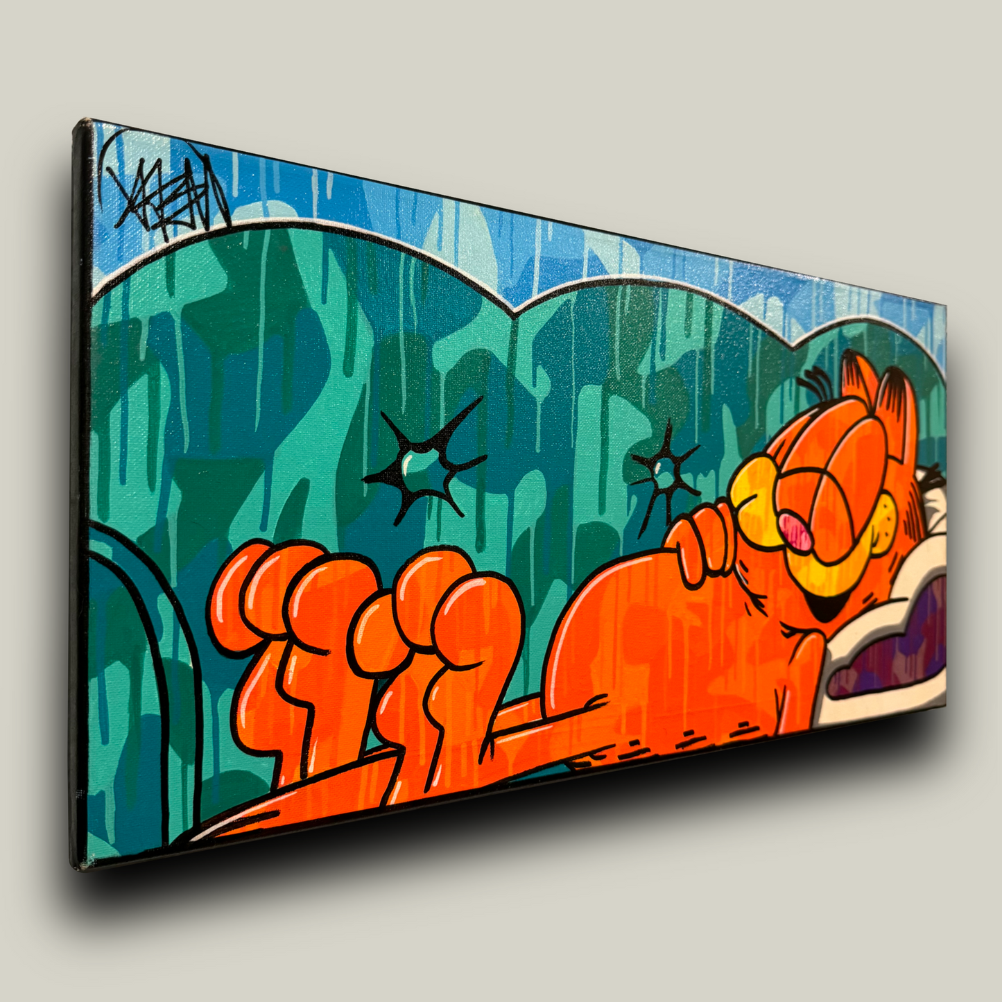 Garfield Drip 10x20” Canvas