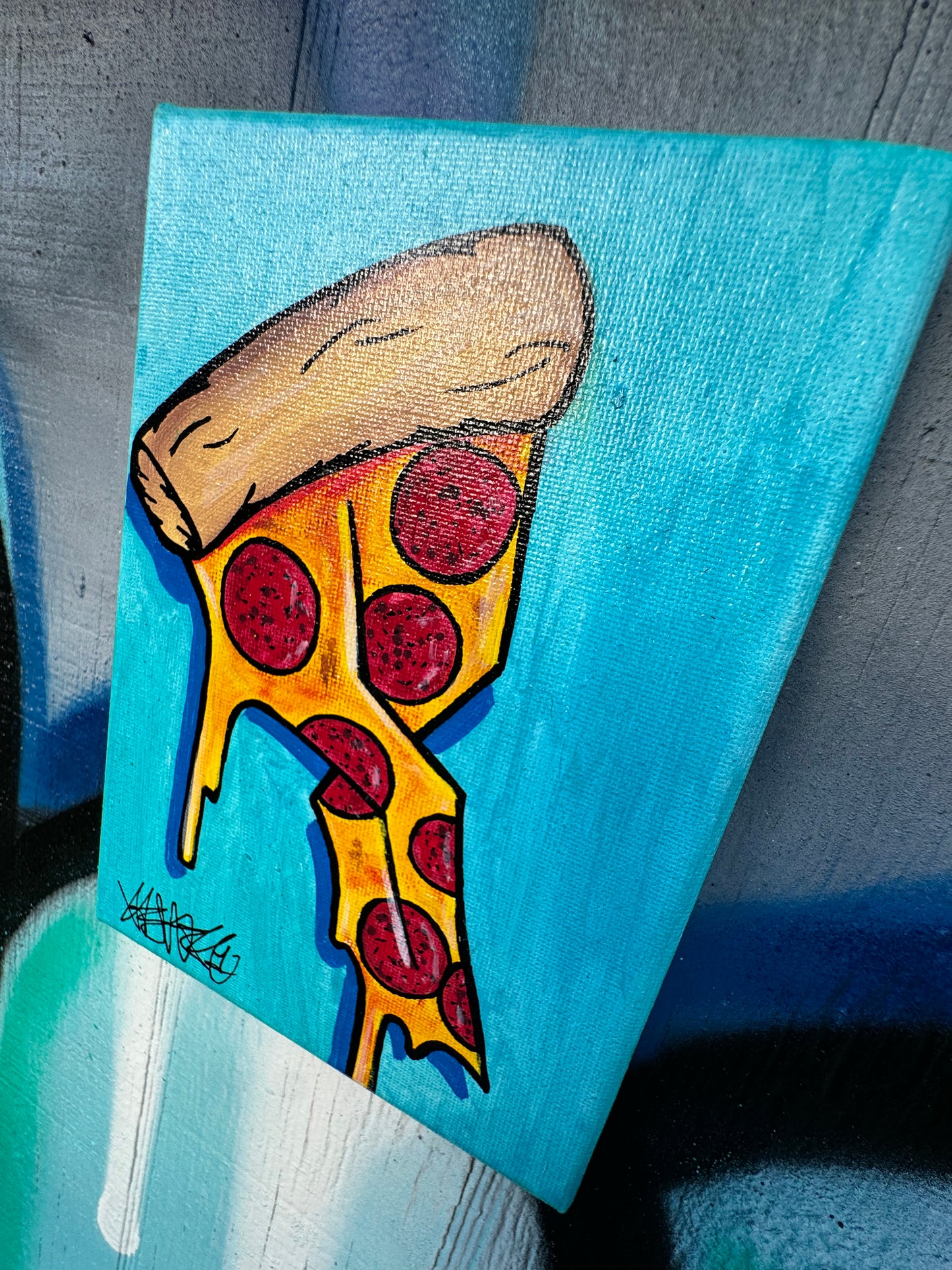 90s S Pizza Canvas
