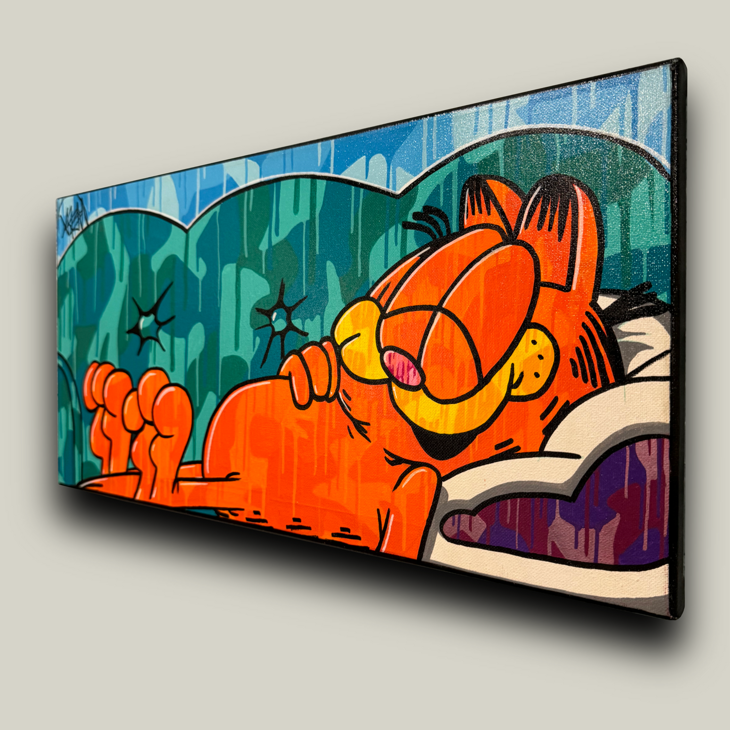 Garfield Drip 10x20” Canvas