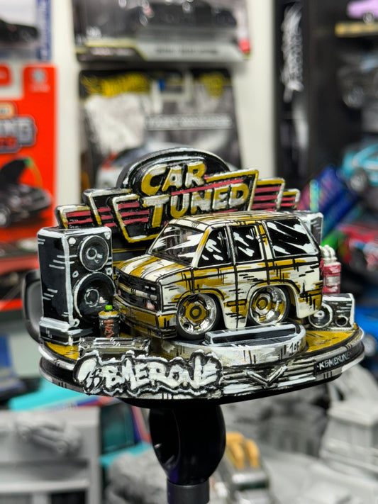 Manga Car Tuned Chevy Suburban W/ Custom Painted 3D Printed Display (1 of 1)