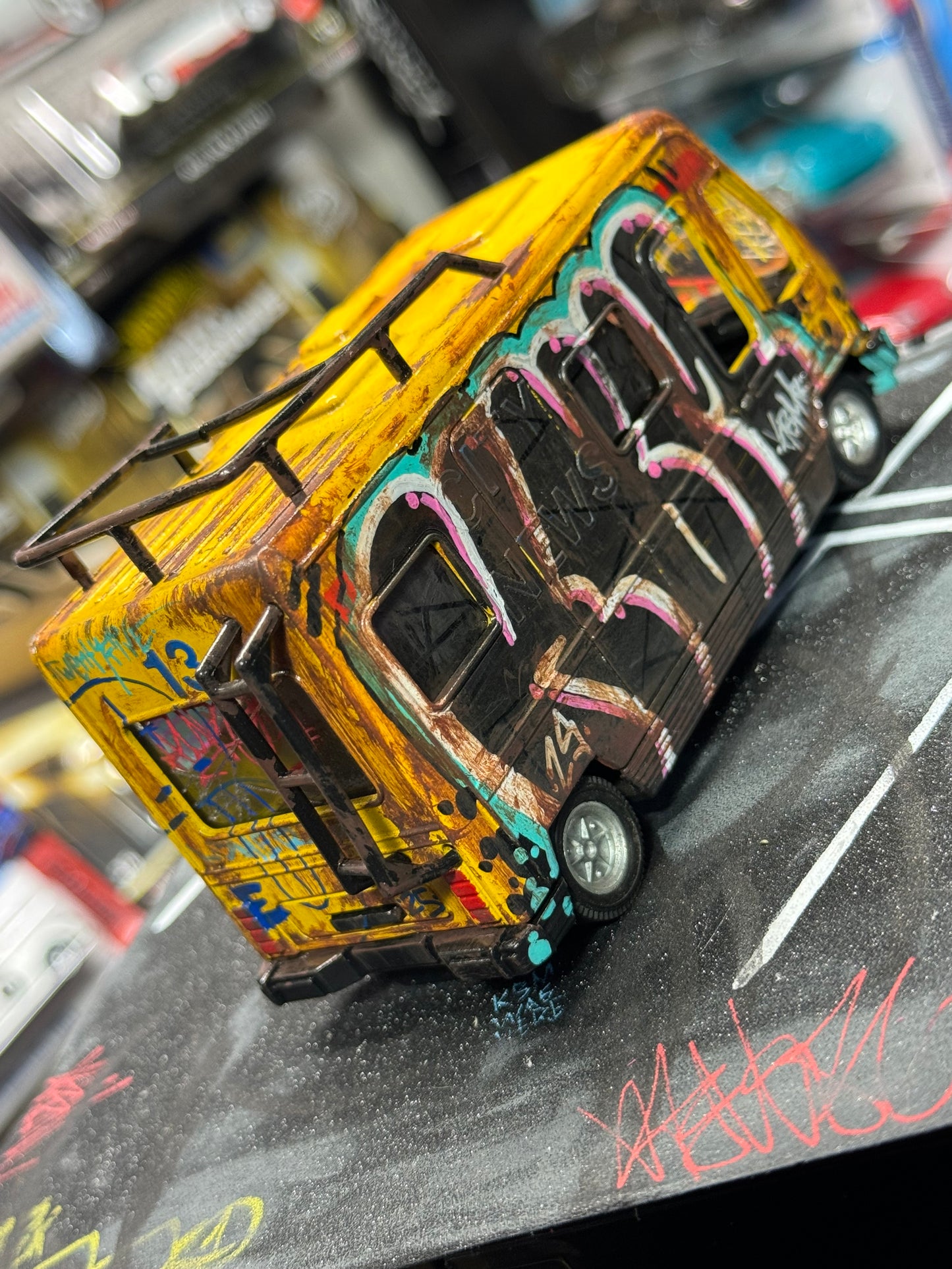 Graffiti Mercedes News Van