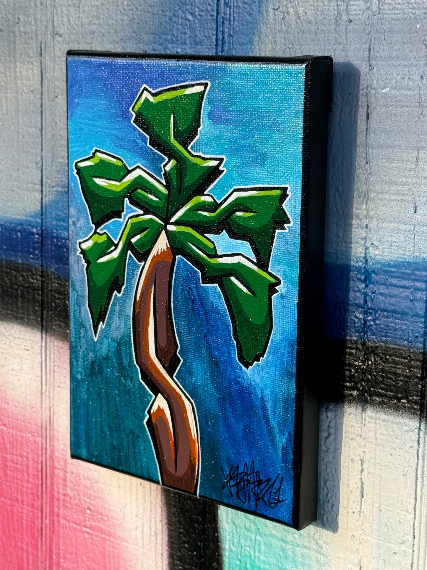 90s S Palm Tree Canvas