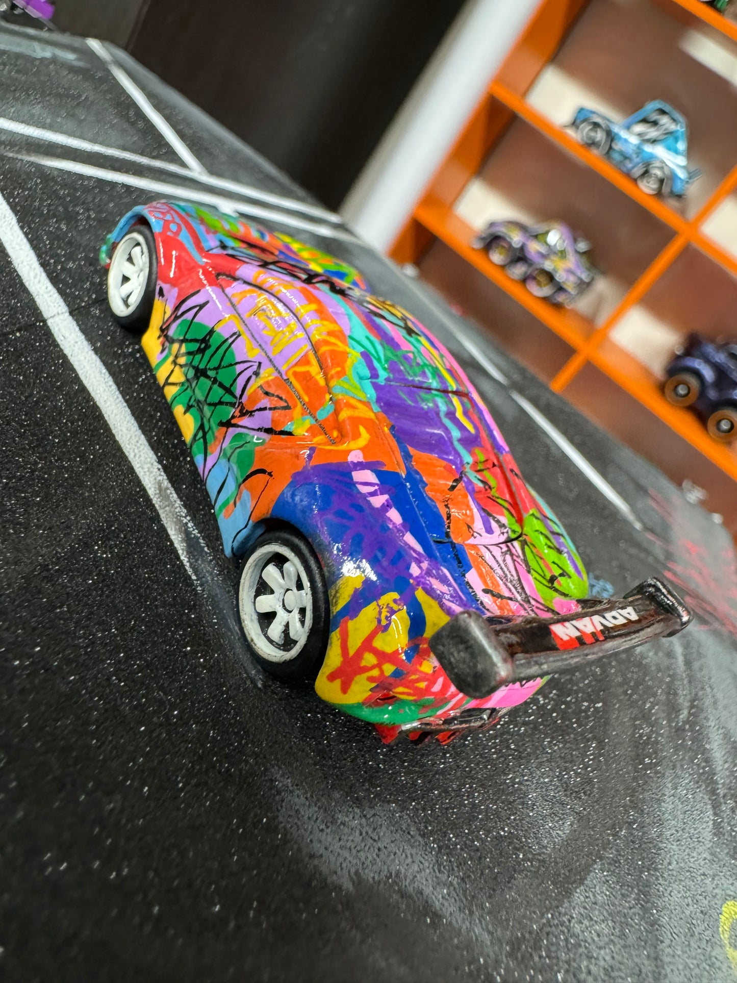 Rainbow Drip Graffiti Acura NSX Hot Wheels (1 of 1)