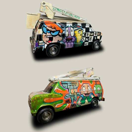 Cartoon Network / Nickelodeon Graffiti Painted Van (1 of 1)
