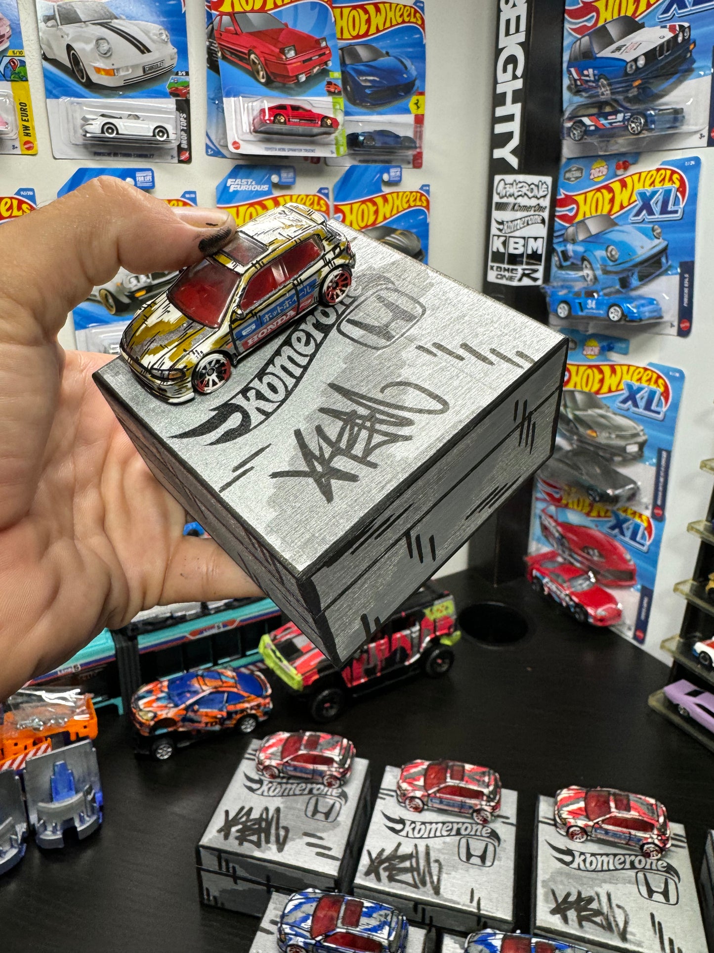 Blind Box Manga Honda Civic EG Hatchback Zamac Hot Wheels (1 of 8)