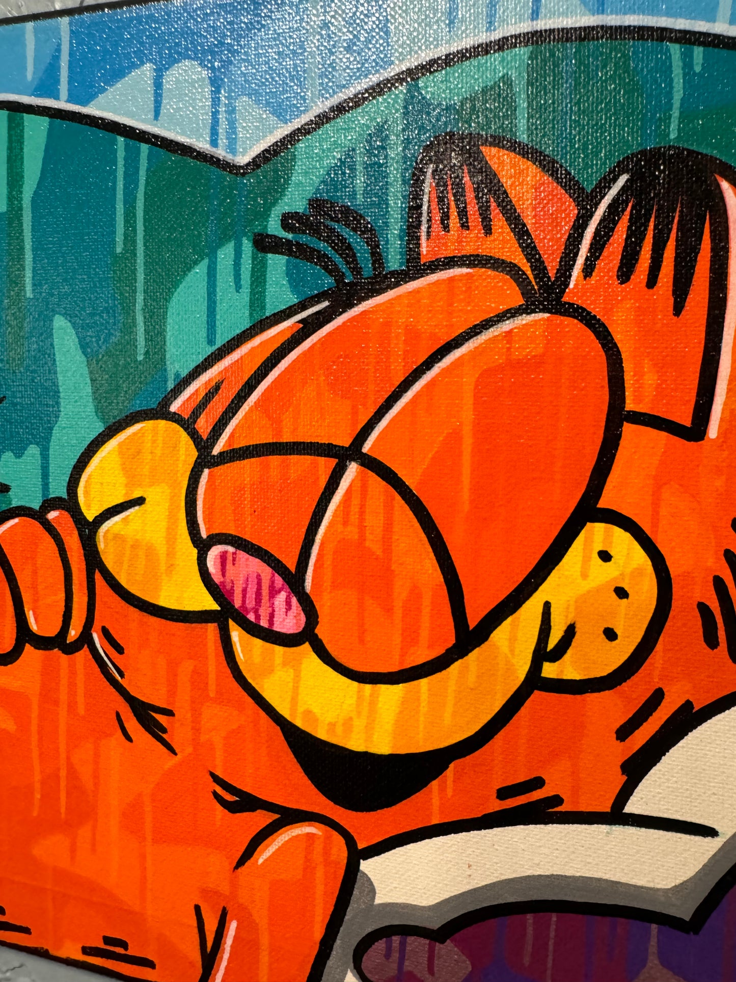 Garfield Drip 10x20” Canvas