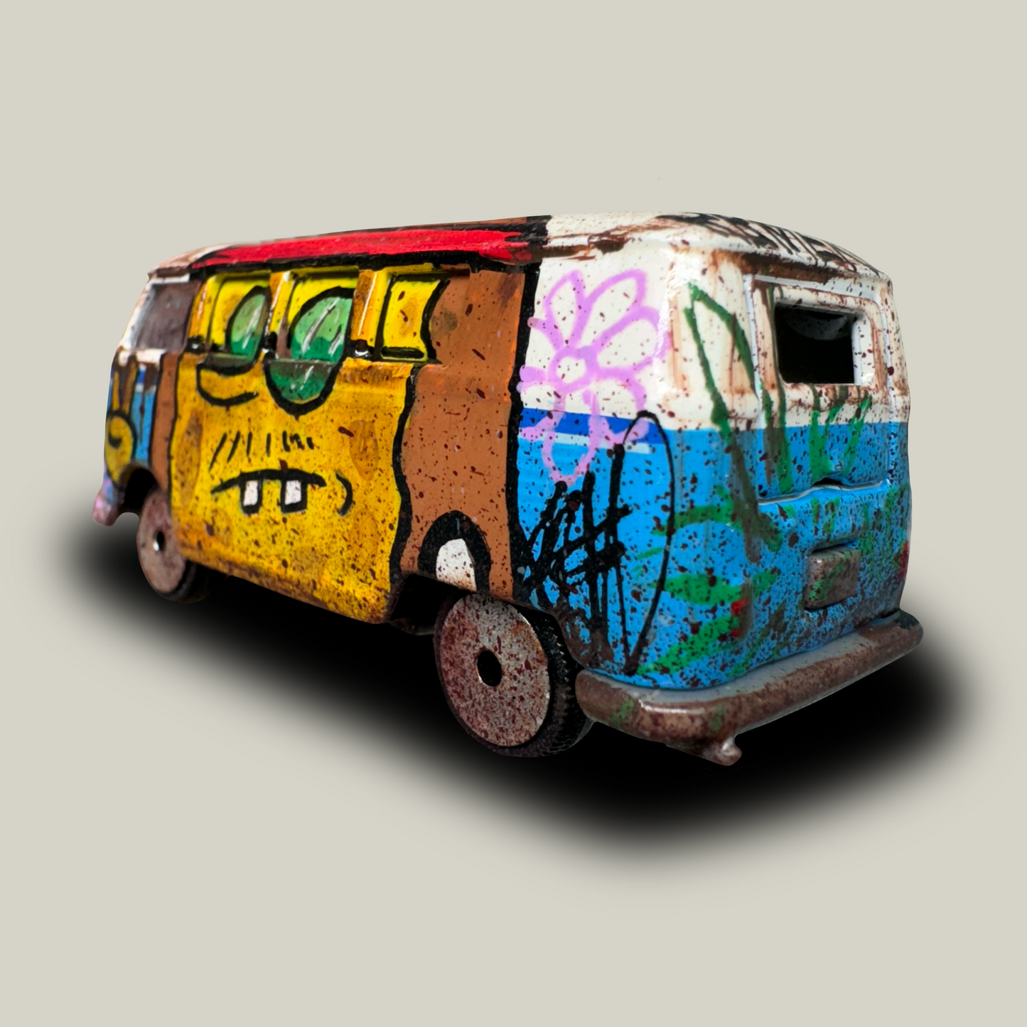 Hippie SpongeBob Graffiti Majorette VW T1 Bus (1 of 1)