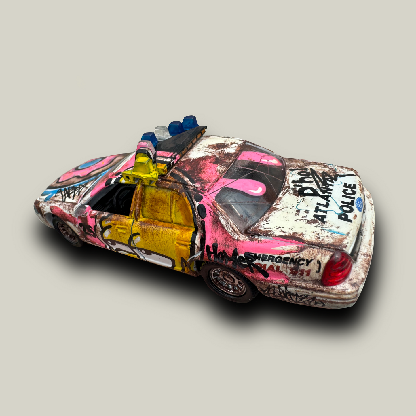 Graffiti Homer Simpson Police Car (1 of 1)