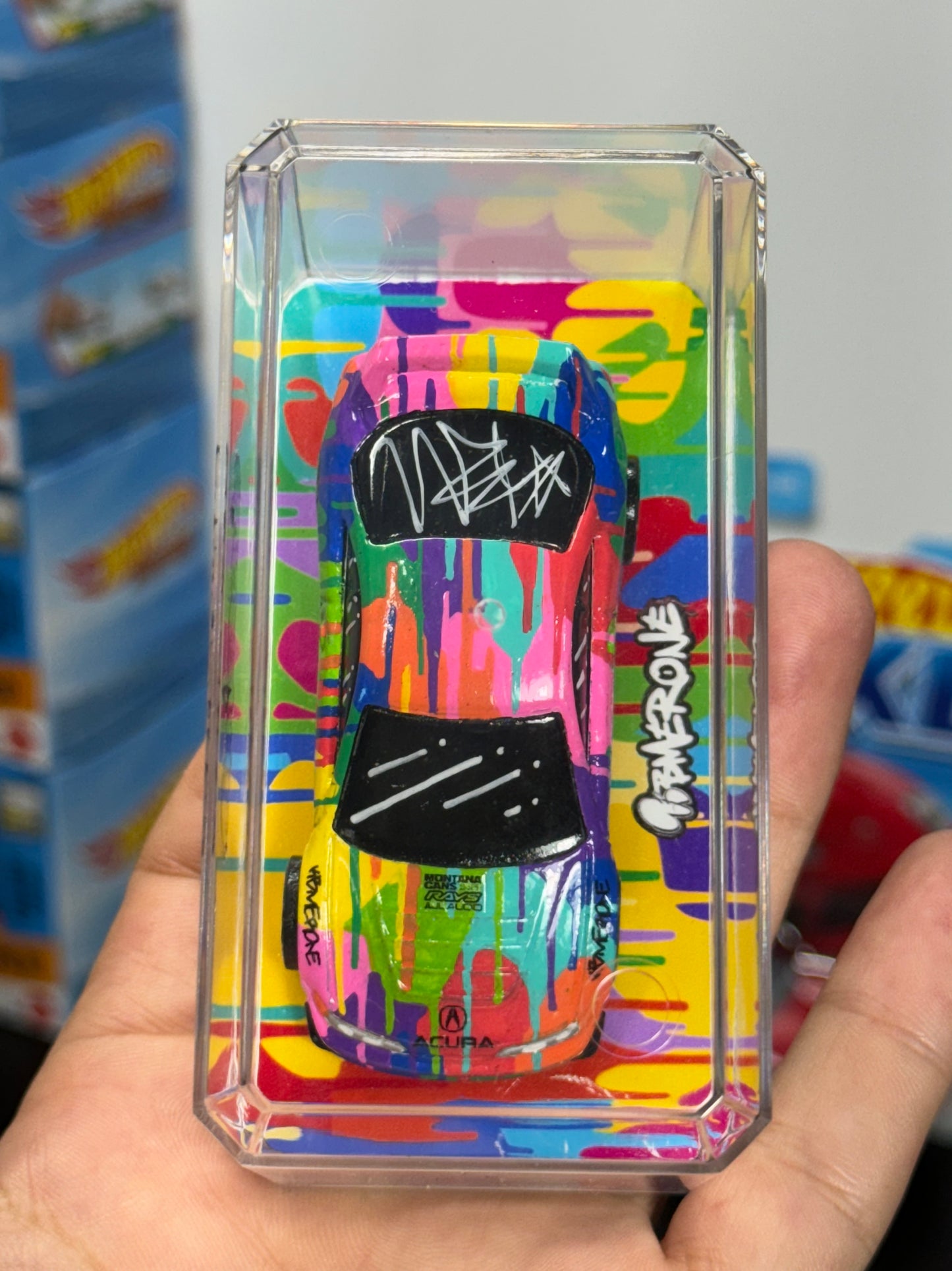 Rainbow Drip Acura Integra Hot Wheel