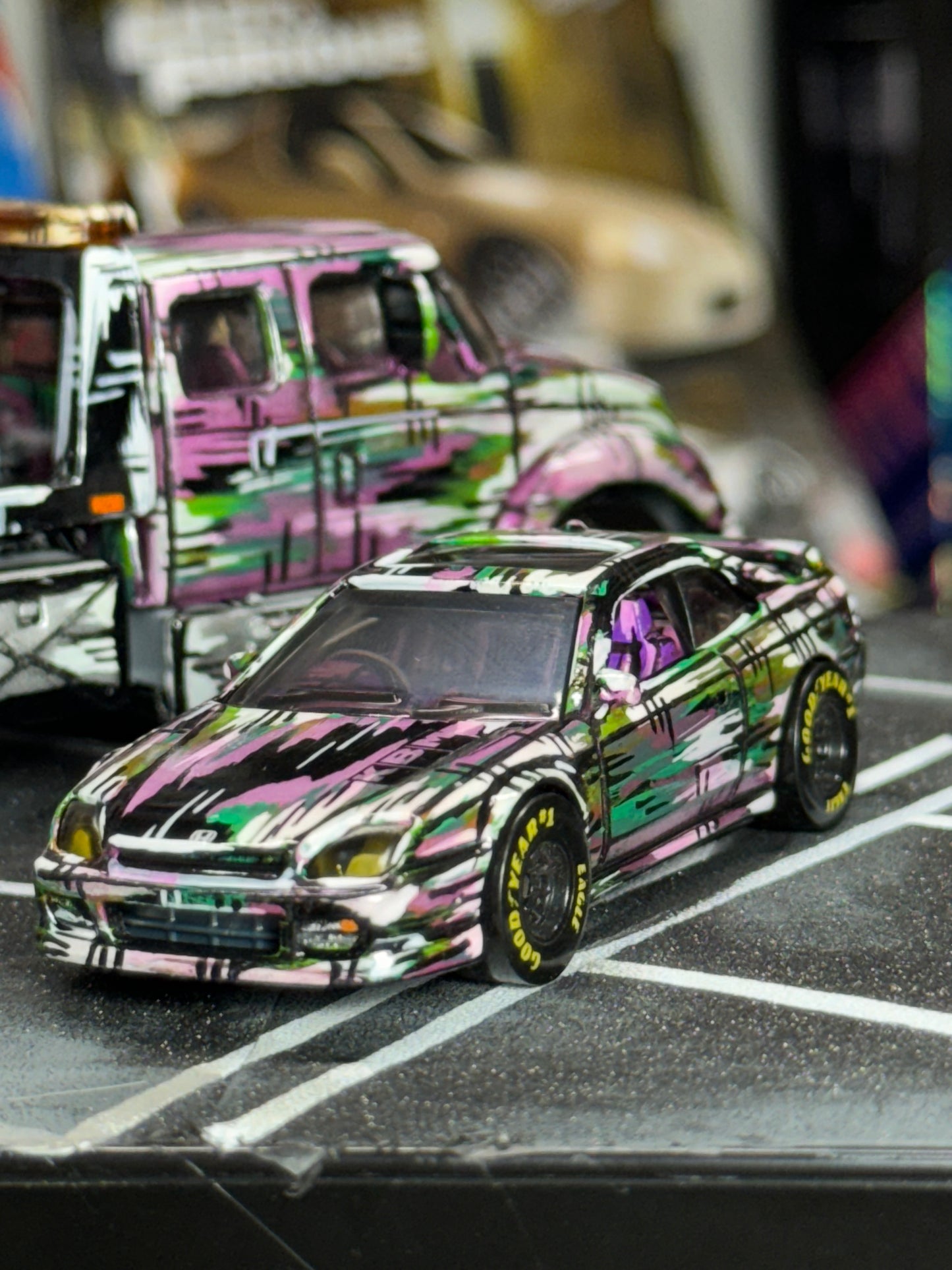 Custom Manga Tow Truck & Honda Prelude (1 of 1)