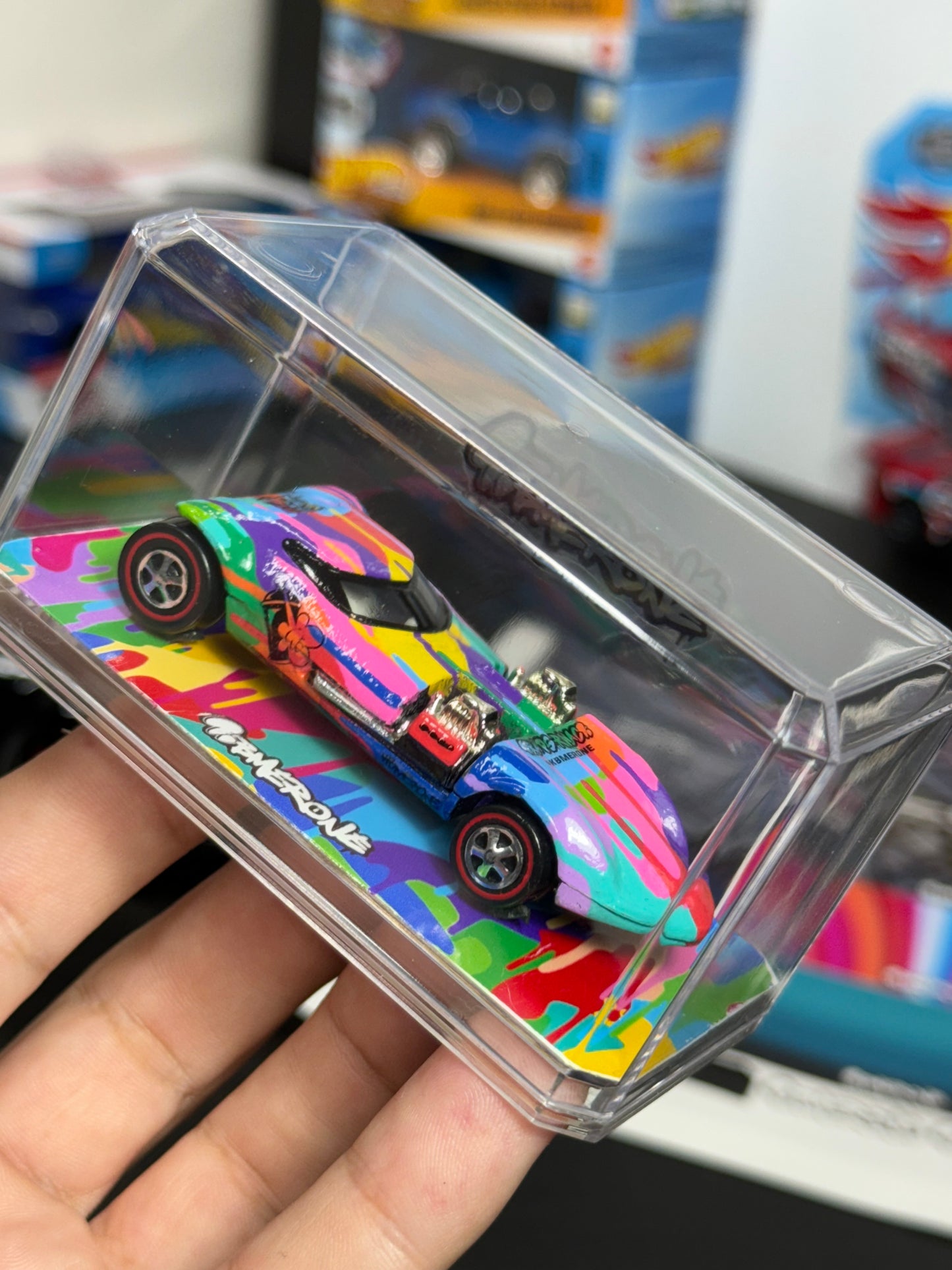 Rainbow Drip Vintage Twin Mill Hot Wheel (1 of 1)