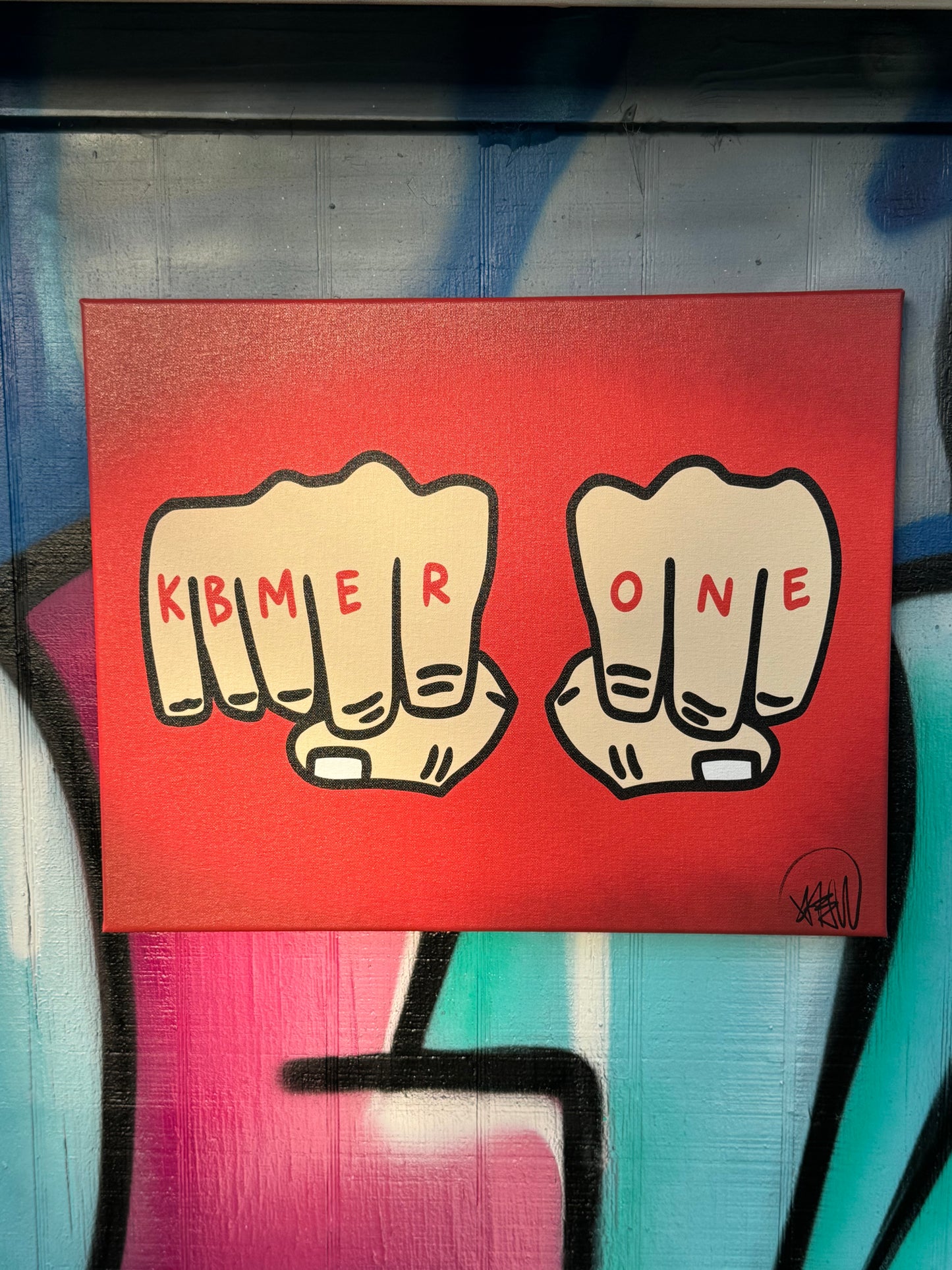 Kbmer One Toy Fist Canvas