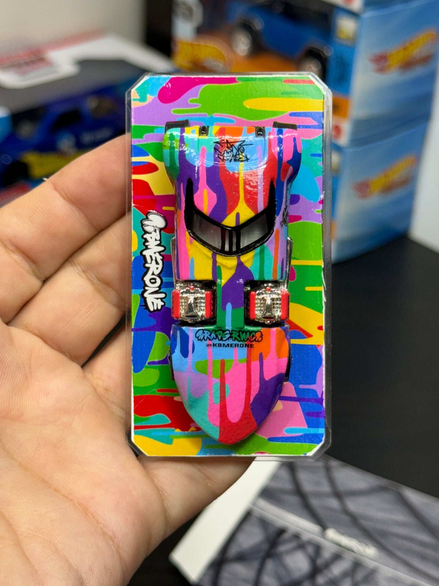 Rainbow Drip Vintage Twin Mill Hot Wheel (1 of 1)