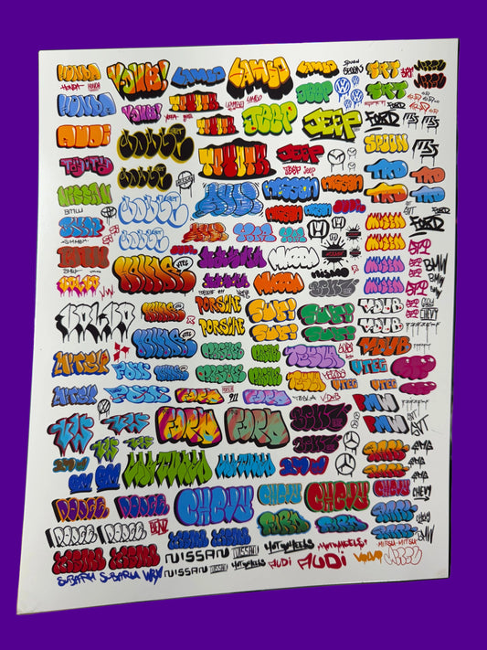 KBMER Graffiti Water Slide Decals Vol 01.