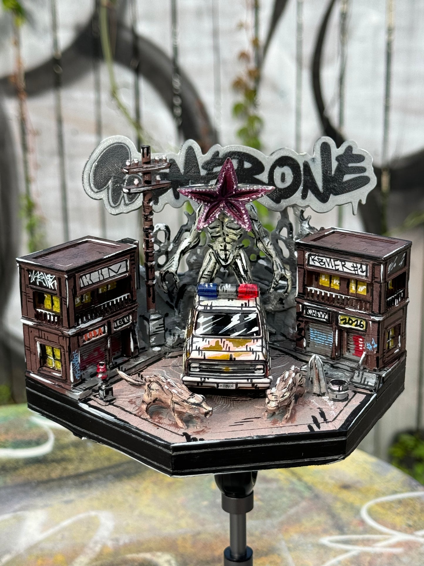 Stranger Things Car Tuned Manga Chevy Blazer w/ 3d Printed Display (1 of 1)
