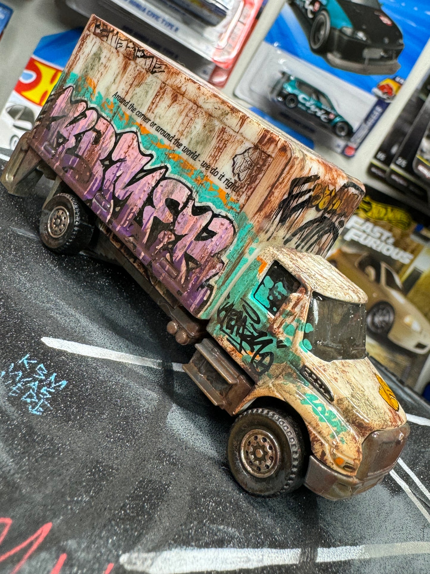 Graffiti Box Truck Matchbox (1 of 1)
