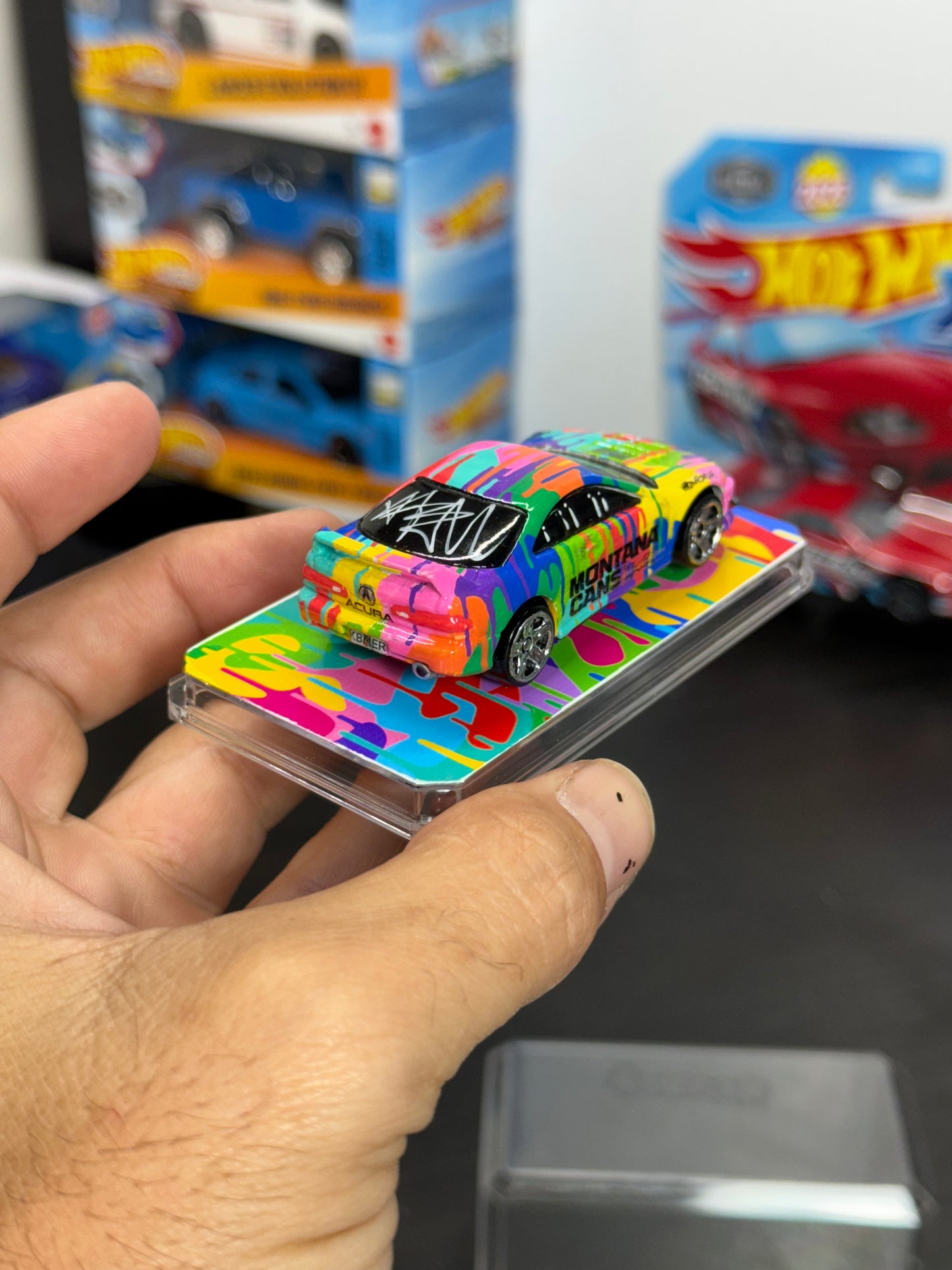 Rainbow Drip Acura Integra Hot Wheel