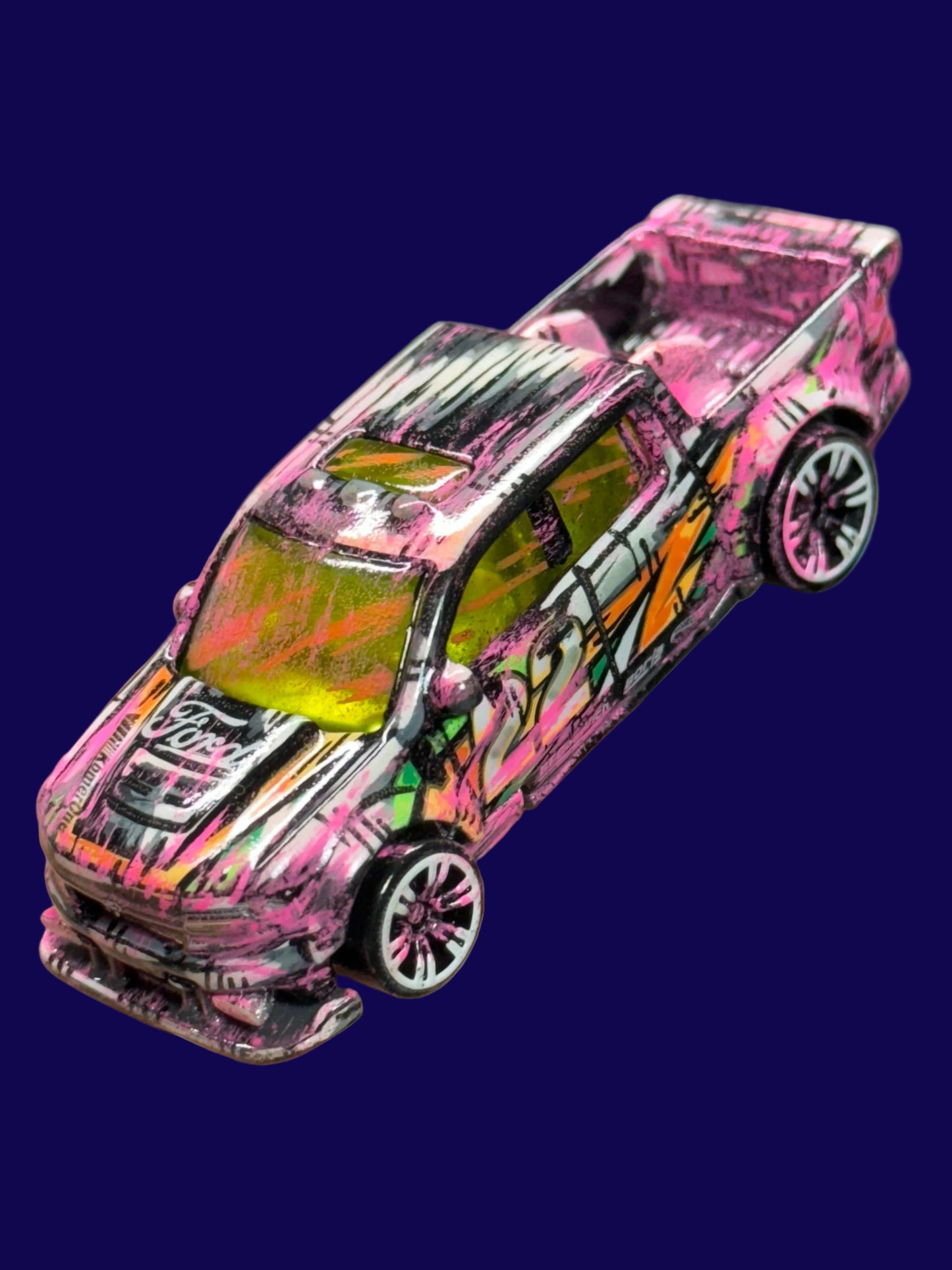 Neon Weathered Manga Hot Wheels Neon Speeders Ford Maverick Truck (1 of 1)