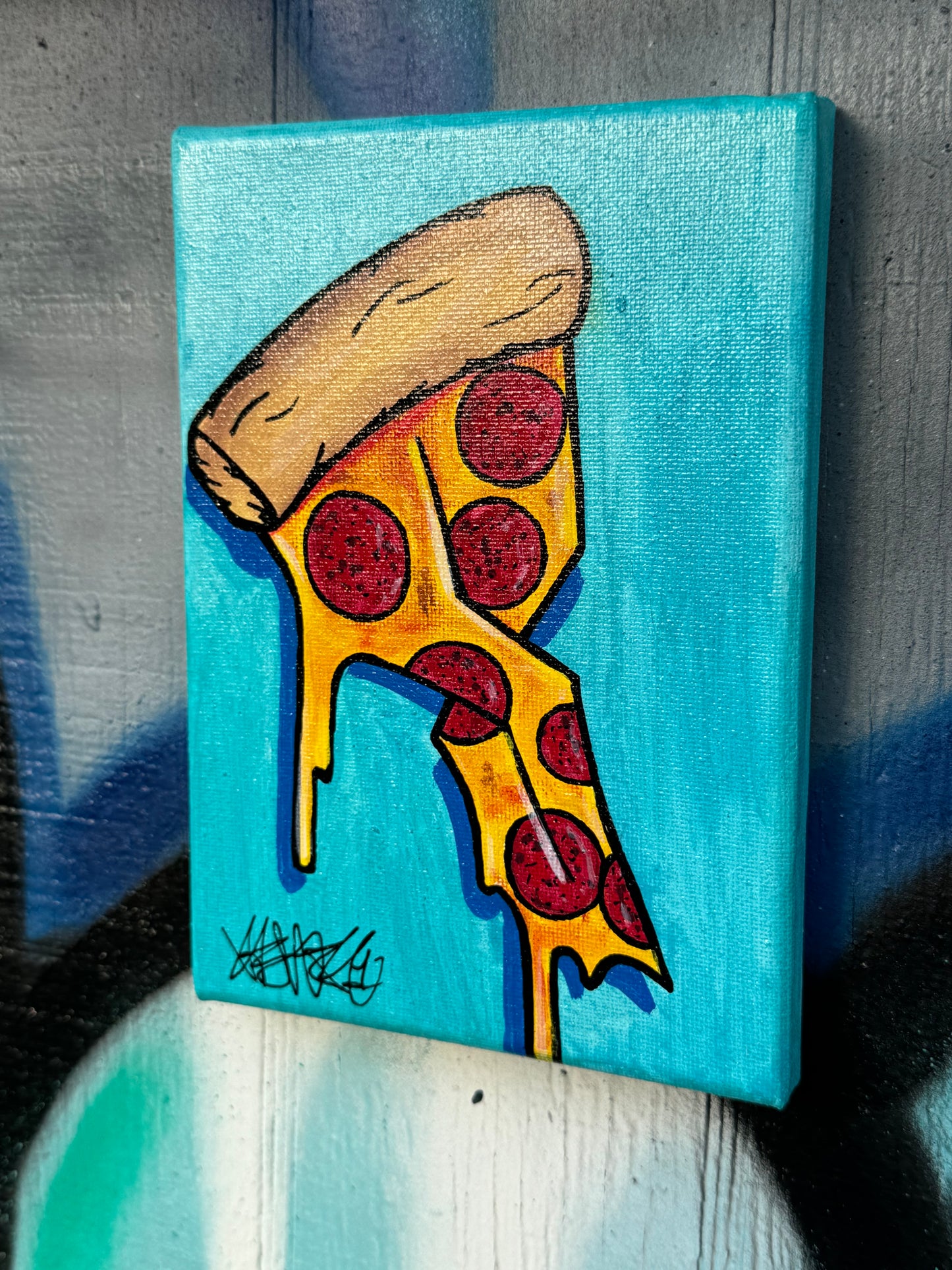 90s S Pizza Canvas