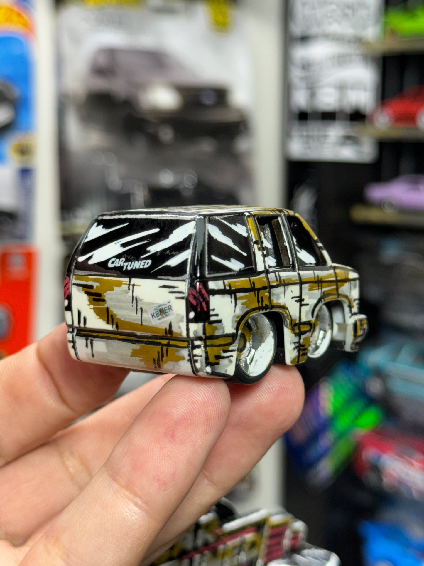 Manga Car Tuned Chevy Suburban W/  Custom Painted 3D Printed Display (1 of 1)