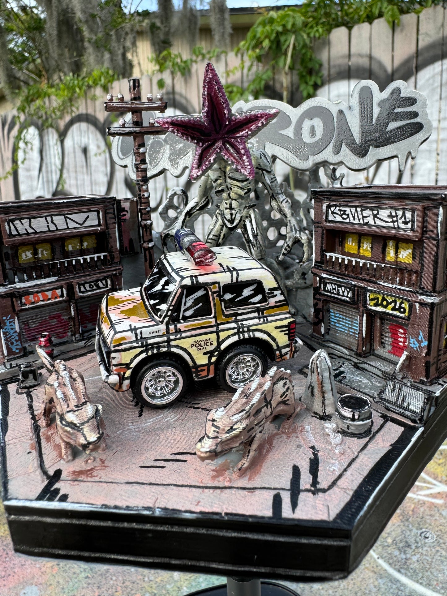 Stranger Things Car Tuned Manga Chevy Blazer w/ 3d Printed Display (1 of 1)