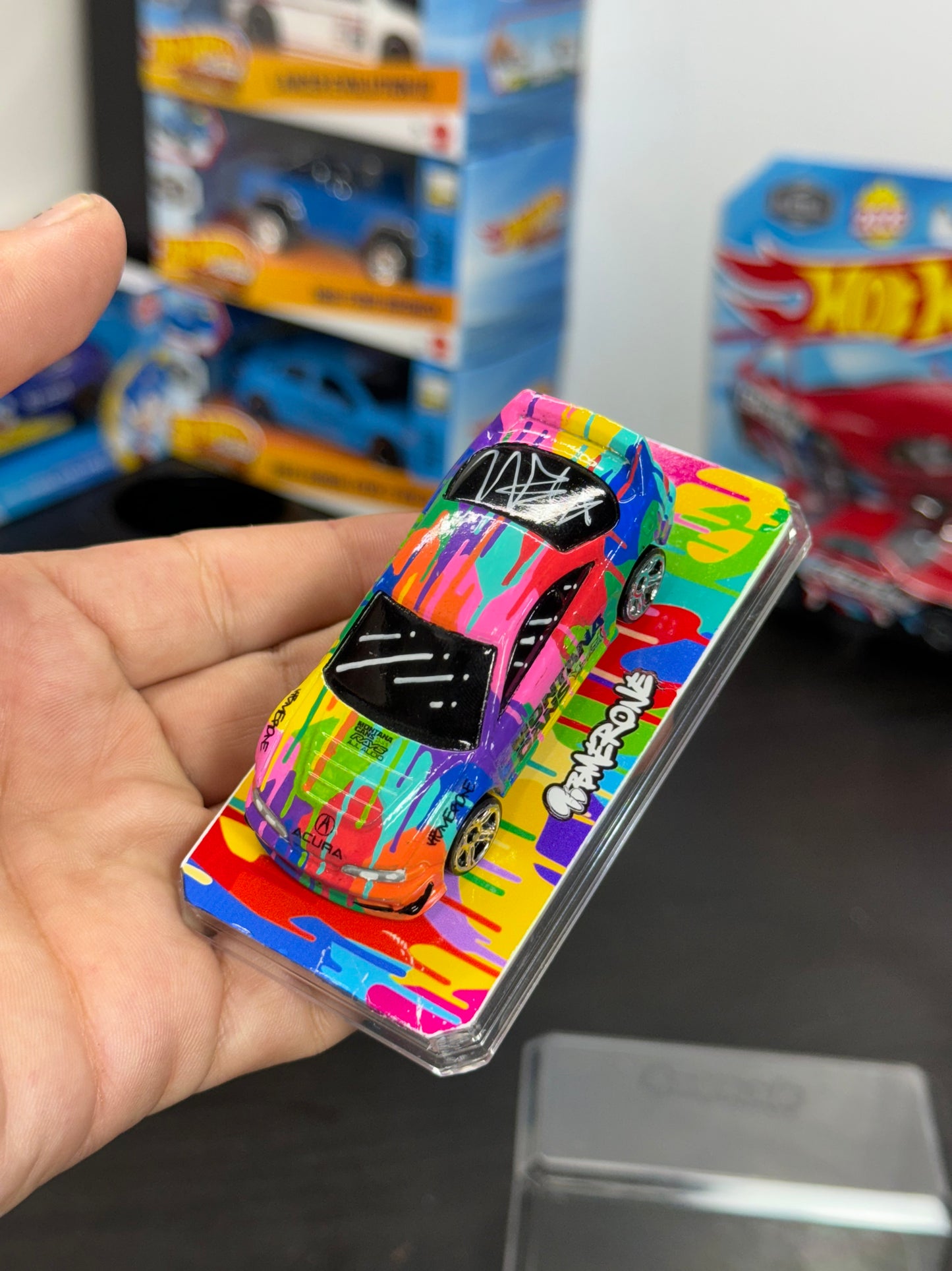 Rainbow Drip Acura Integra Hot Wheel
