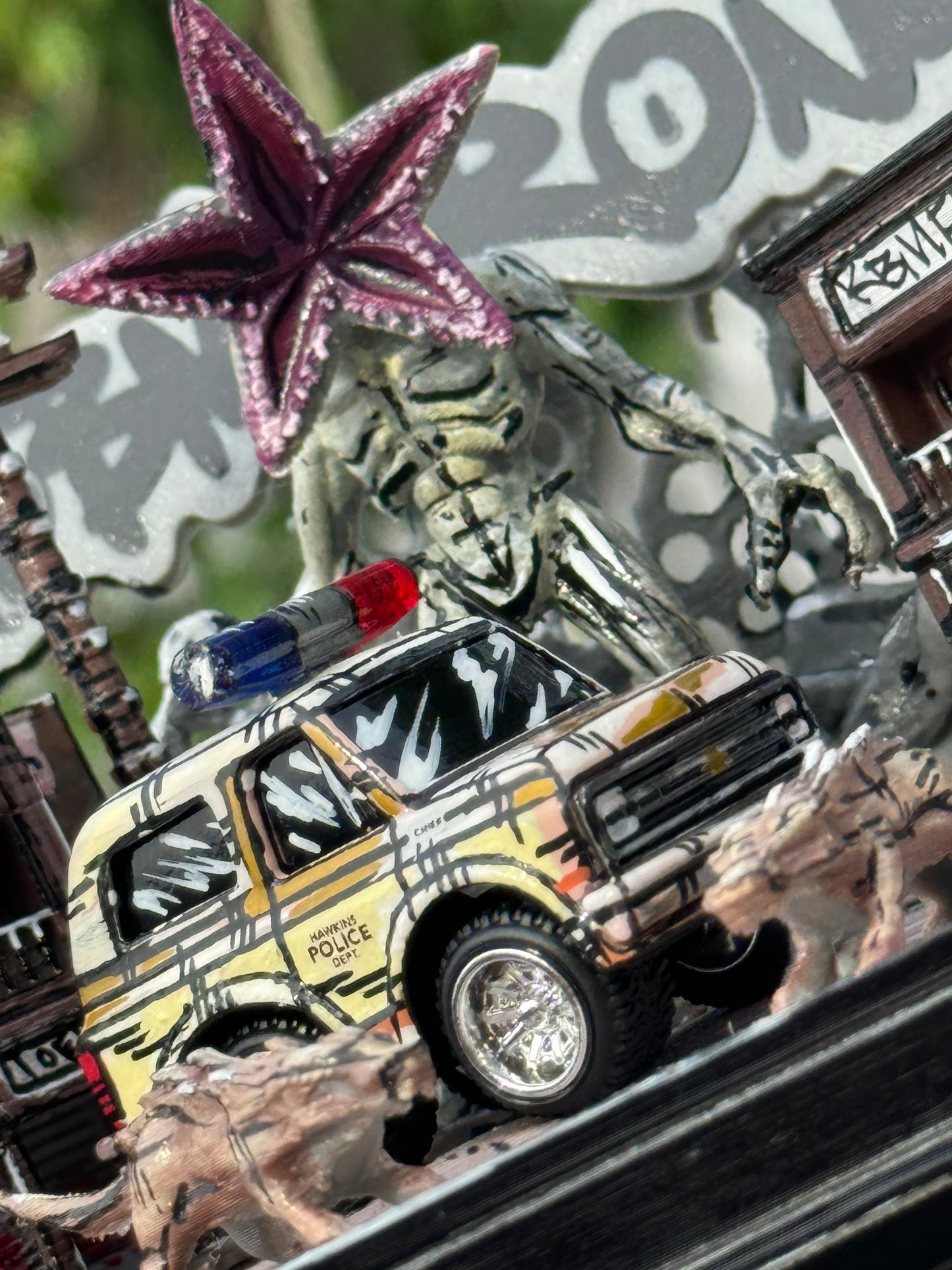 Stranger Things Car Tuned Manga Chevy Blazer w/ 3d Printed Display (1 of 1)