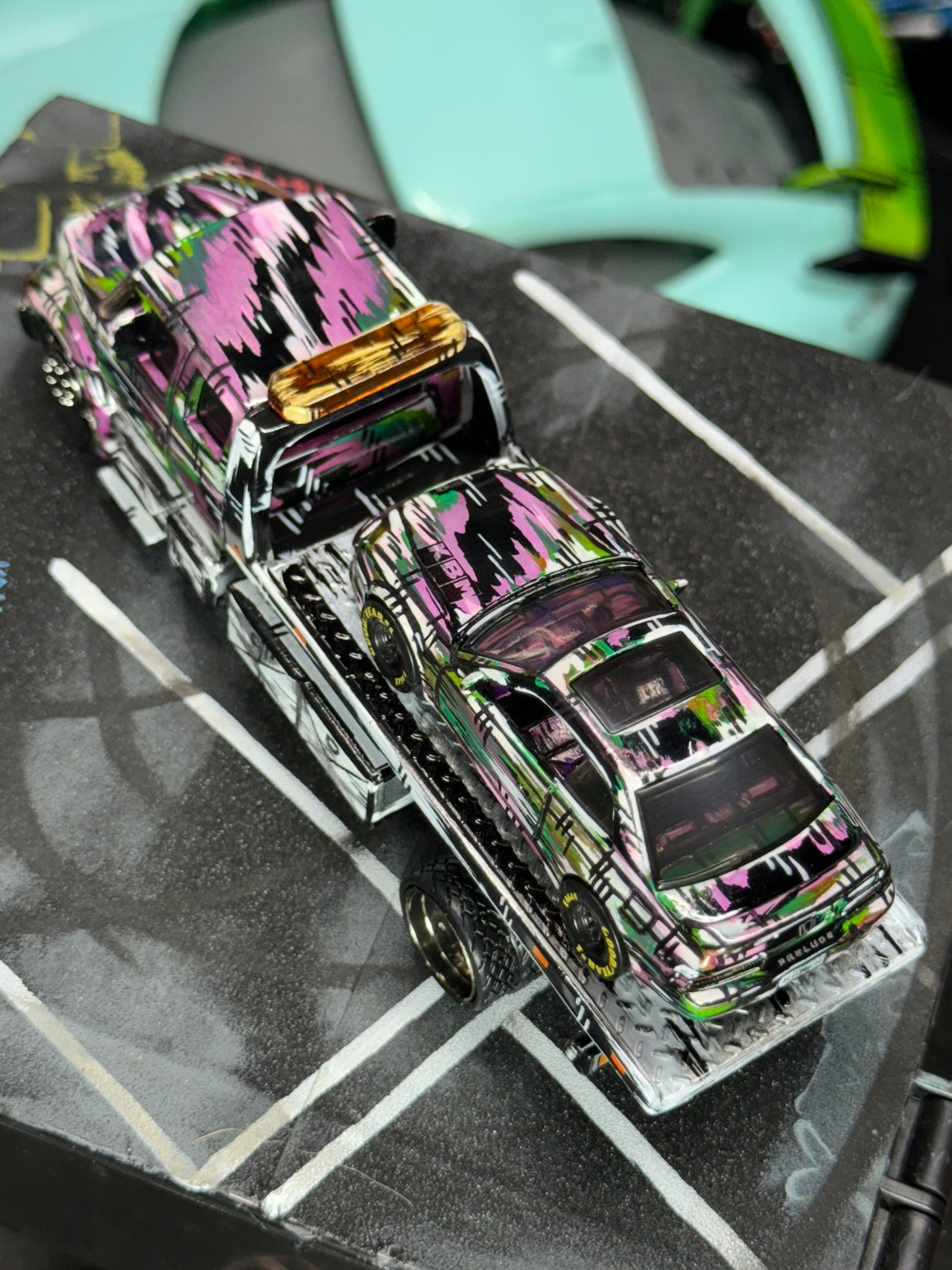Custom Manga Tow Truck & Honda Prelude (1 of 1)
