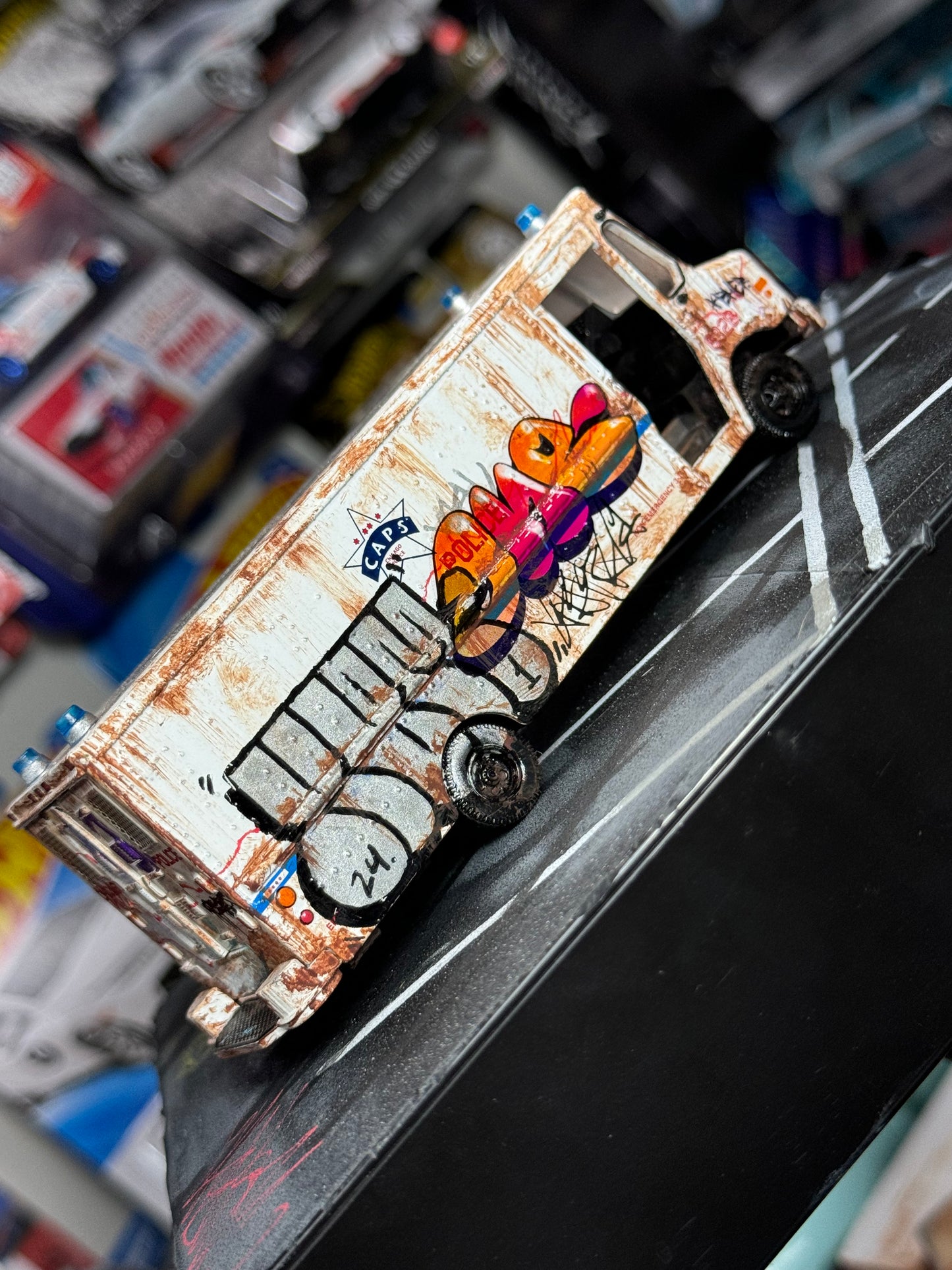 Graffiti Chicago Police Truck Stop (1 of 1)