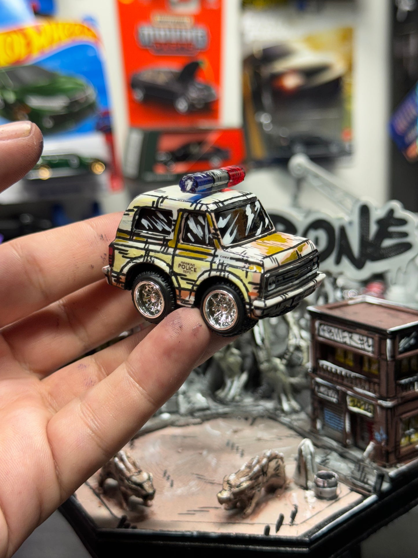 Stranger Things Car Tuned Manga Chevy Blazer w/ 3d Printed Display (1 of 1)