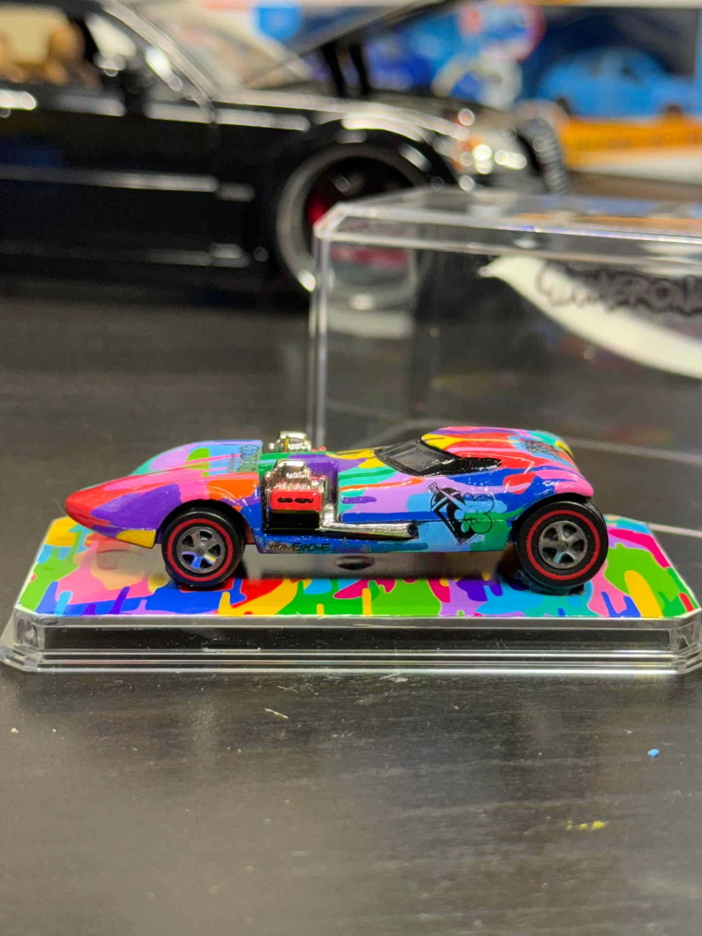 Rainbow Drip Vintage Twin Mill Hot Wheel (1 of 1)