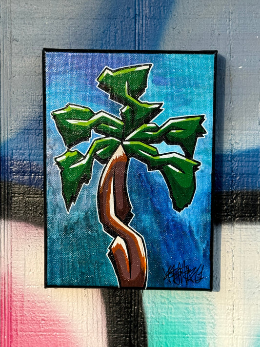 90s S Palm Tree Canvas