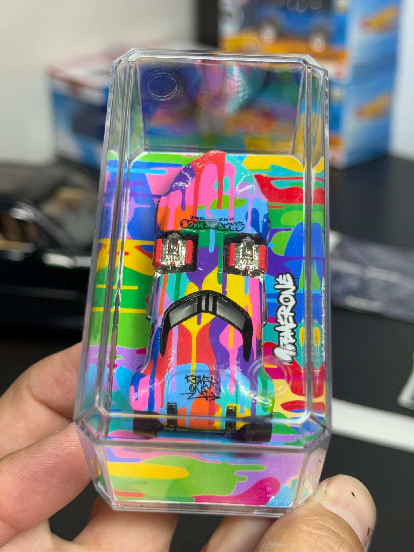 Rainbow Drip Vintage Twin Mill Hot Wheel (1 of 1)