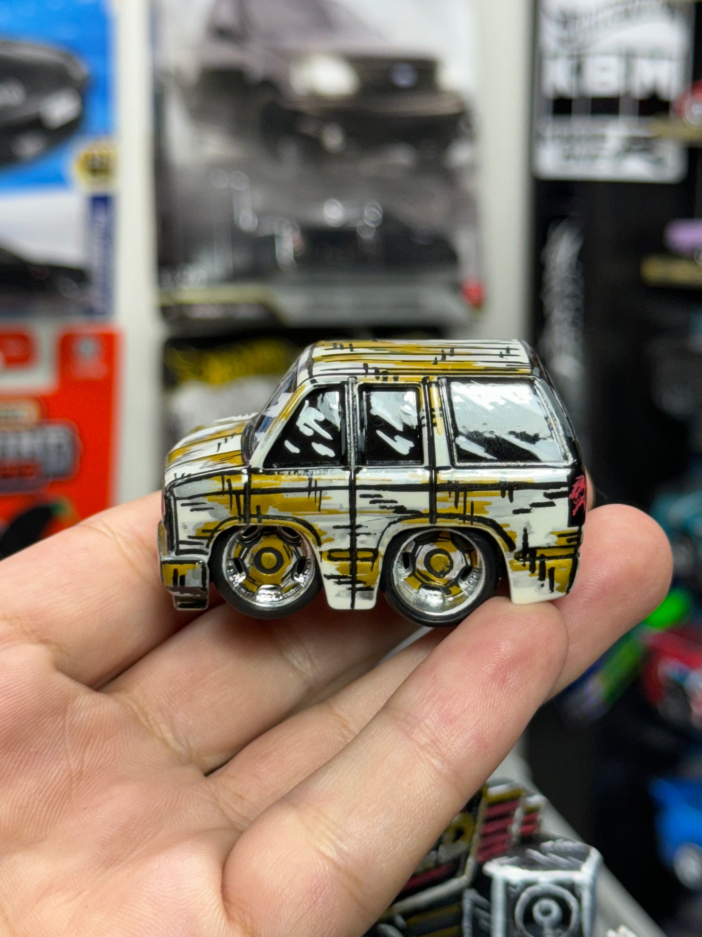 Manga Car Tuned Chevy Suburban W/  Custom Painted 3D Printed Display (1 of 1)