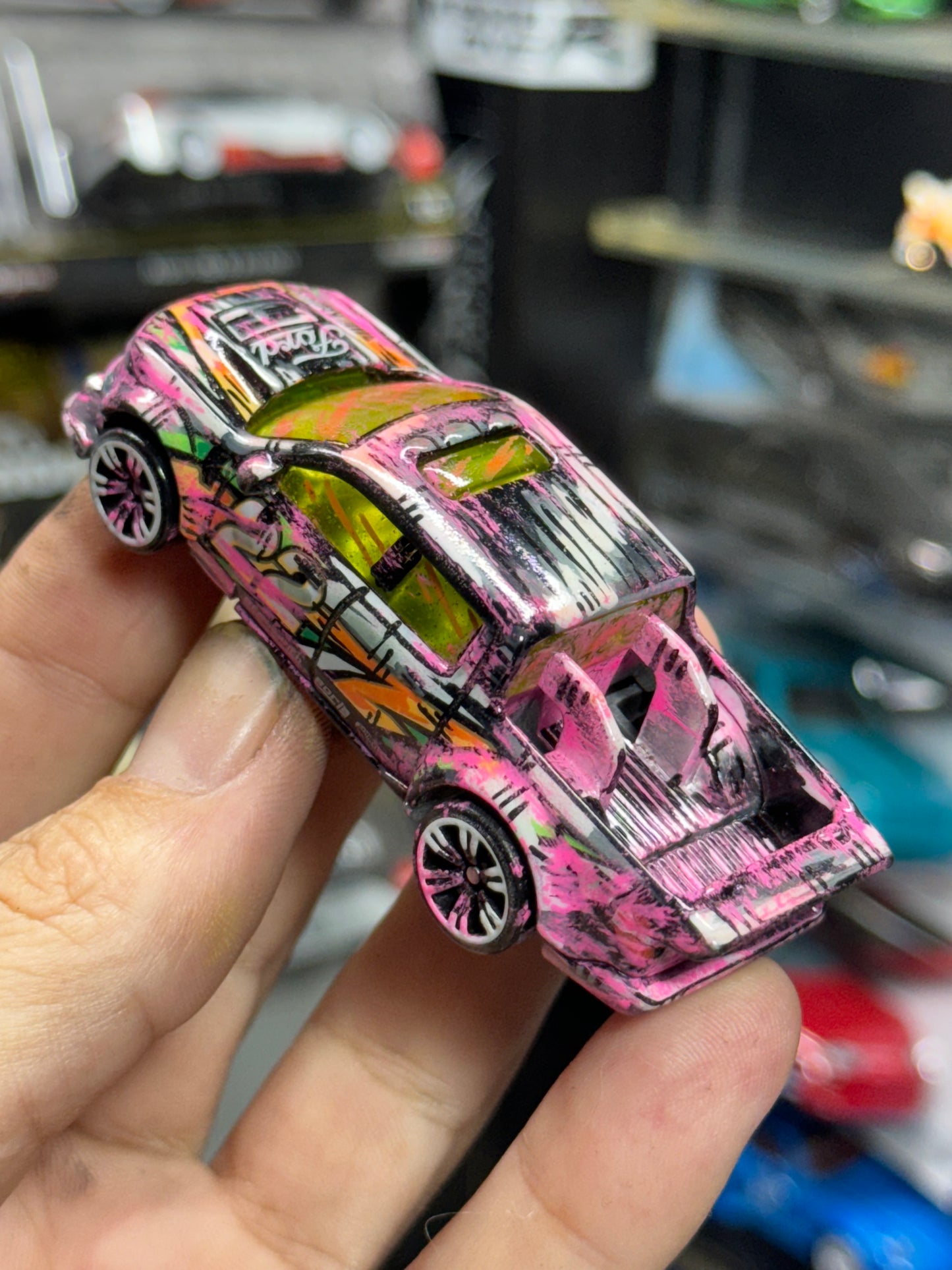 Neon Weathered Manga Hot Wheels Neon Speeders Ford Maverick Truck (1 of 1)