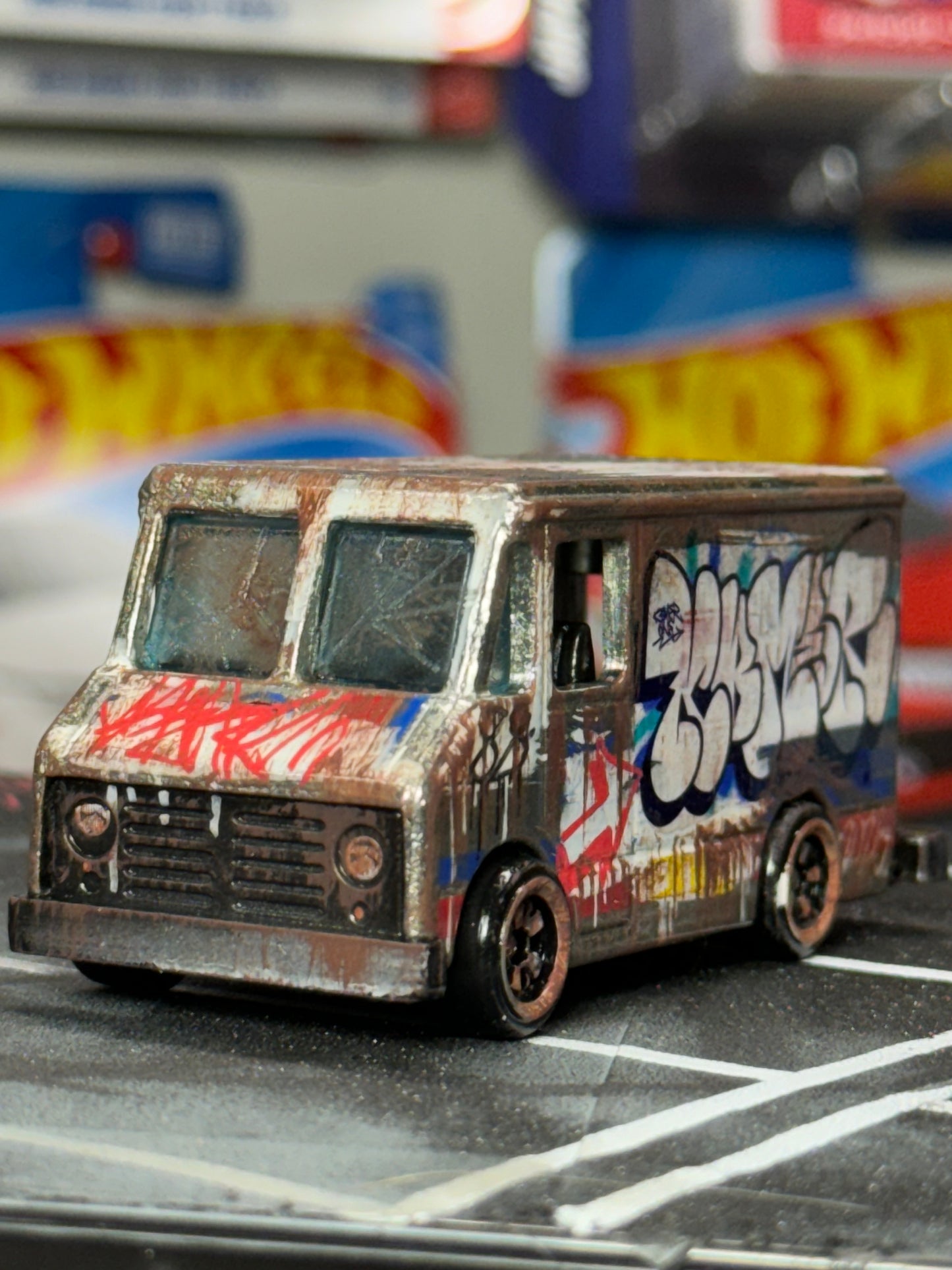 Graffiti Spider Man Hot Wheels Truck (1 of 1)