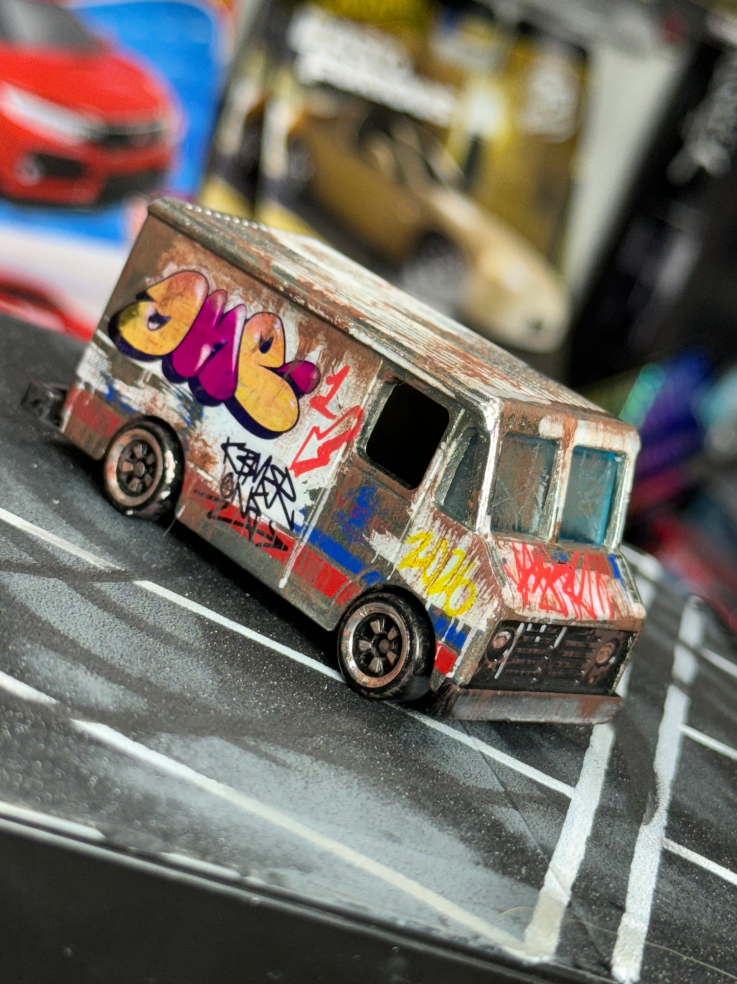Graffiti Spider Man Hot Wheels Truck (1 of 1)