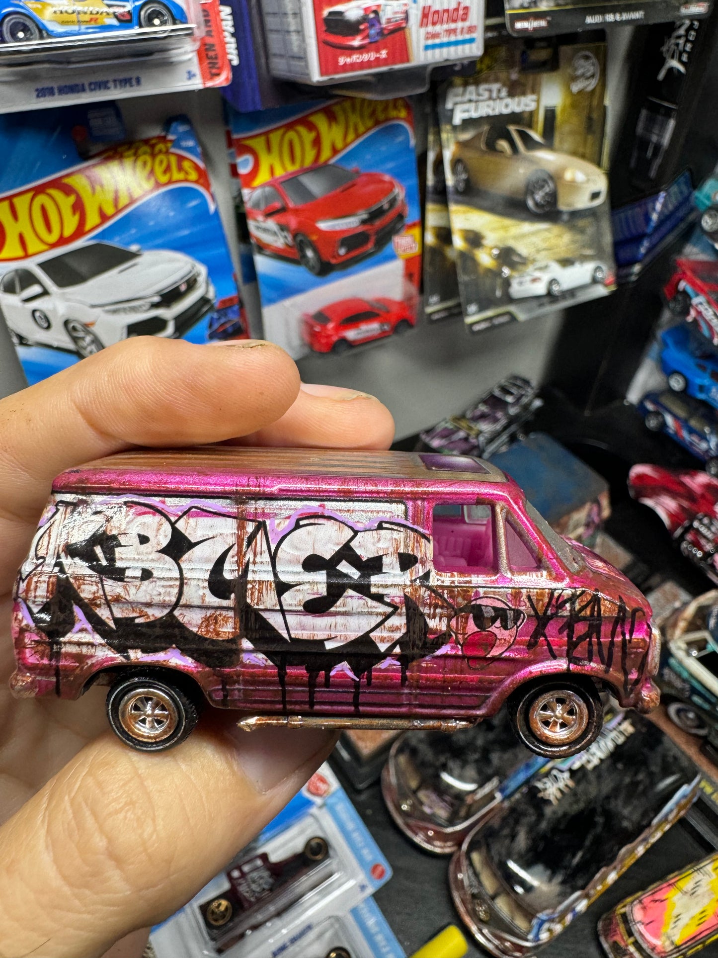 Graffiti Boogie 76 Dodge Tradesman Van Johnny Lighting (1 of 1)