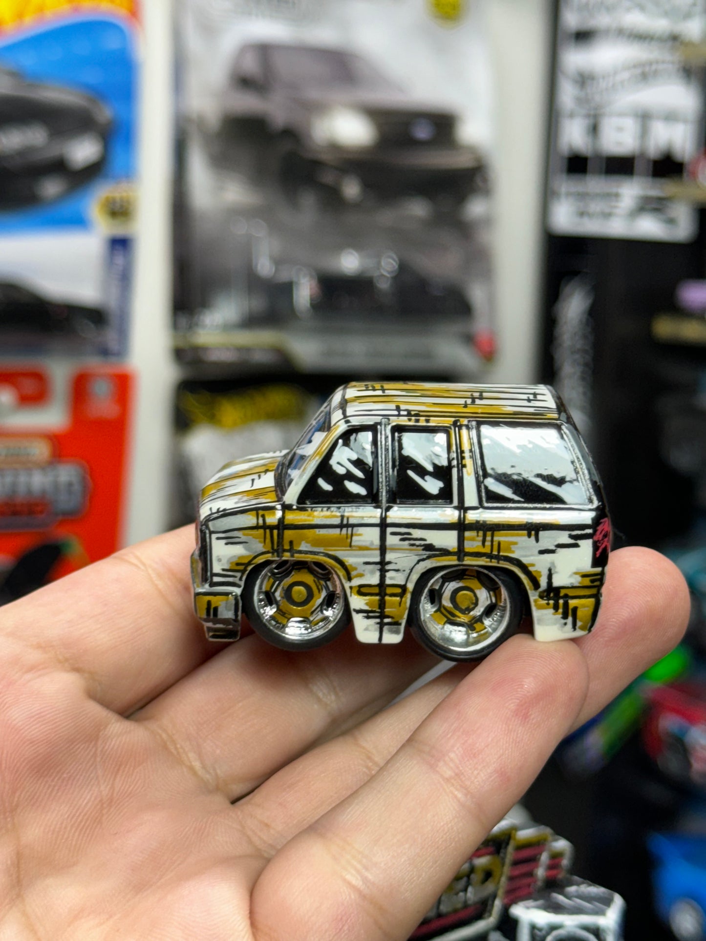 Manga Car Tuned Chevy Suburban W/  Custom Painted 3D Printed Display (1 of 1)