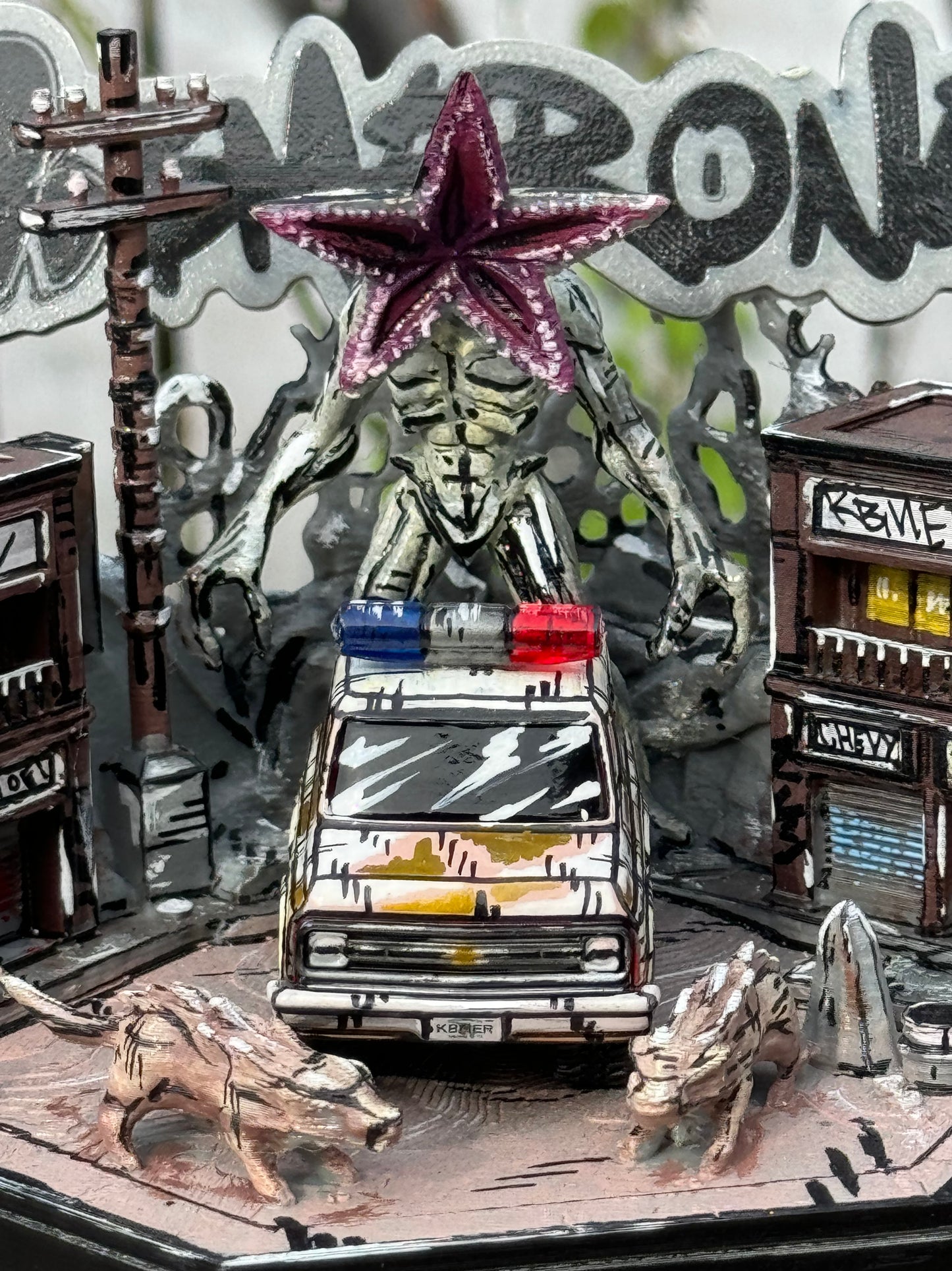 Stranger Things Car Tuned Manga Chevy Blazer w/ 3d Printed Display (1 of 1)