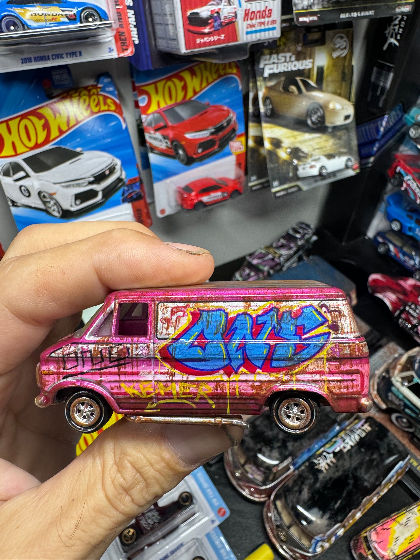 Graffiti Boogie 76 Dodge Tradesman Van Johnny Lighting (1 of 1)