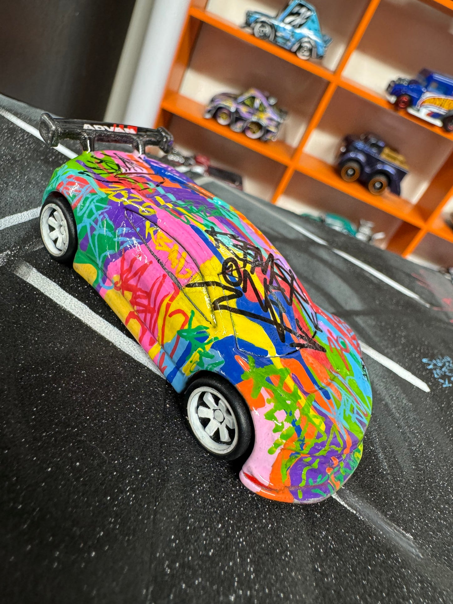 Rainbow Drip Graffiti Acura NSX Hot Wheels (1 of 1)