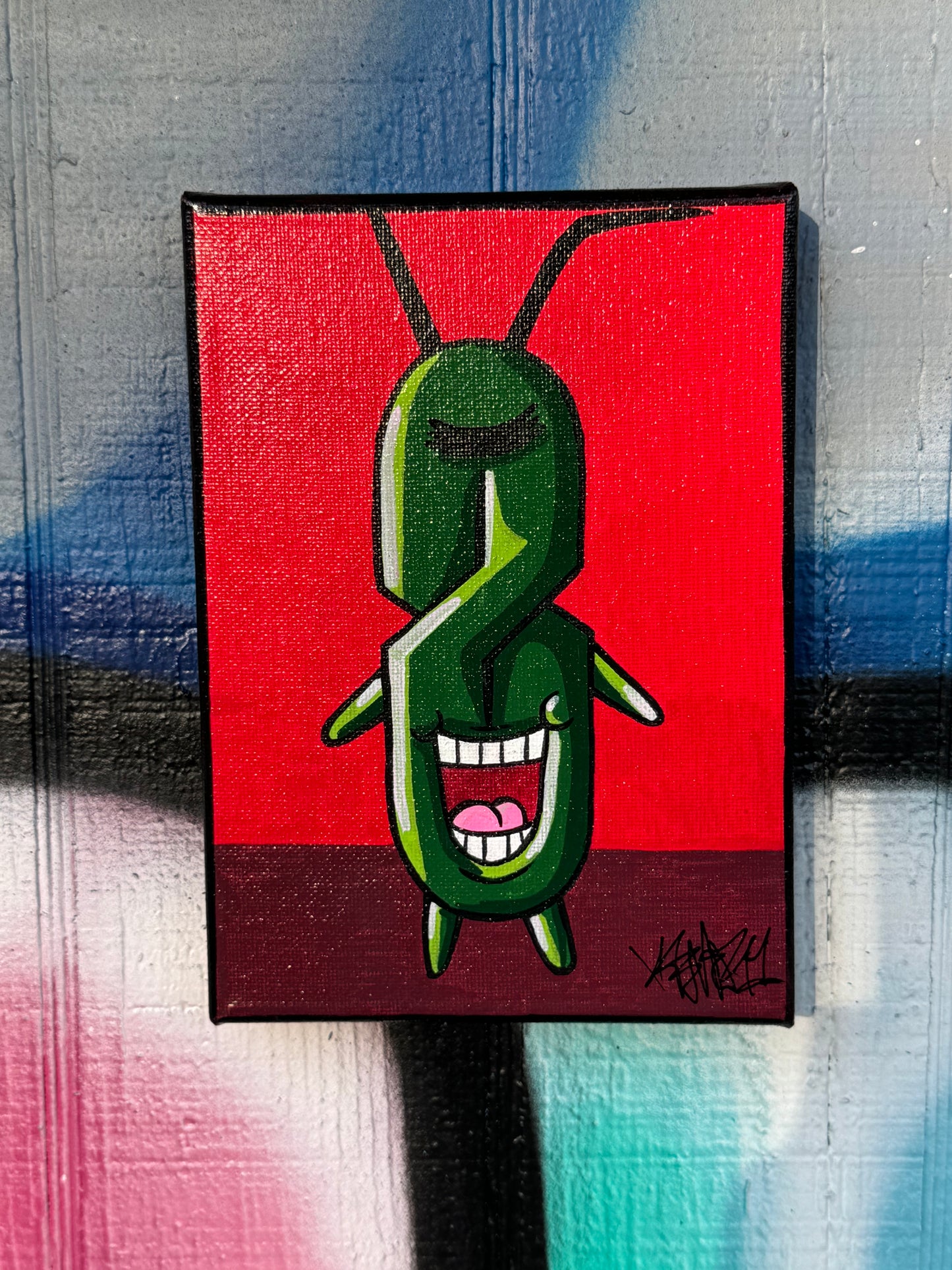 90s S Plankton Canvas