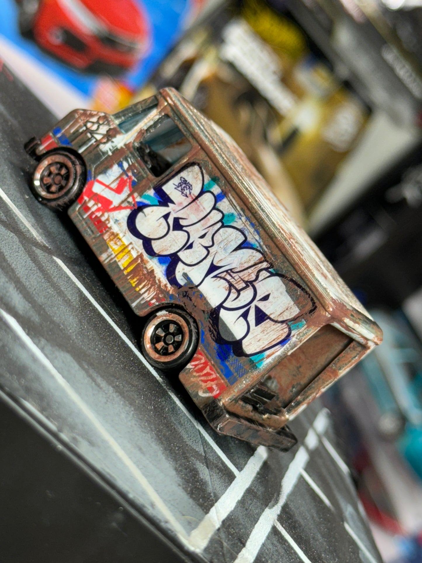 Graffiti Spider Man Hot Wheels Truck (1 of 1)