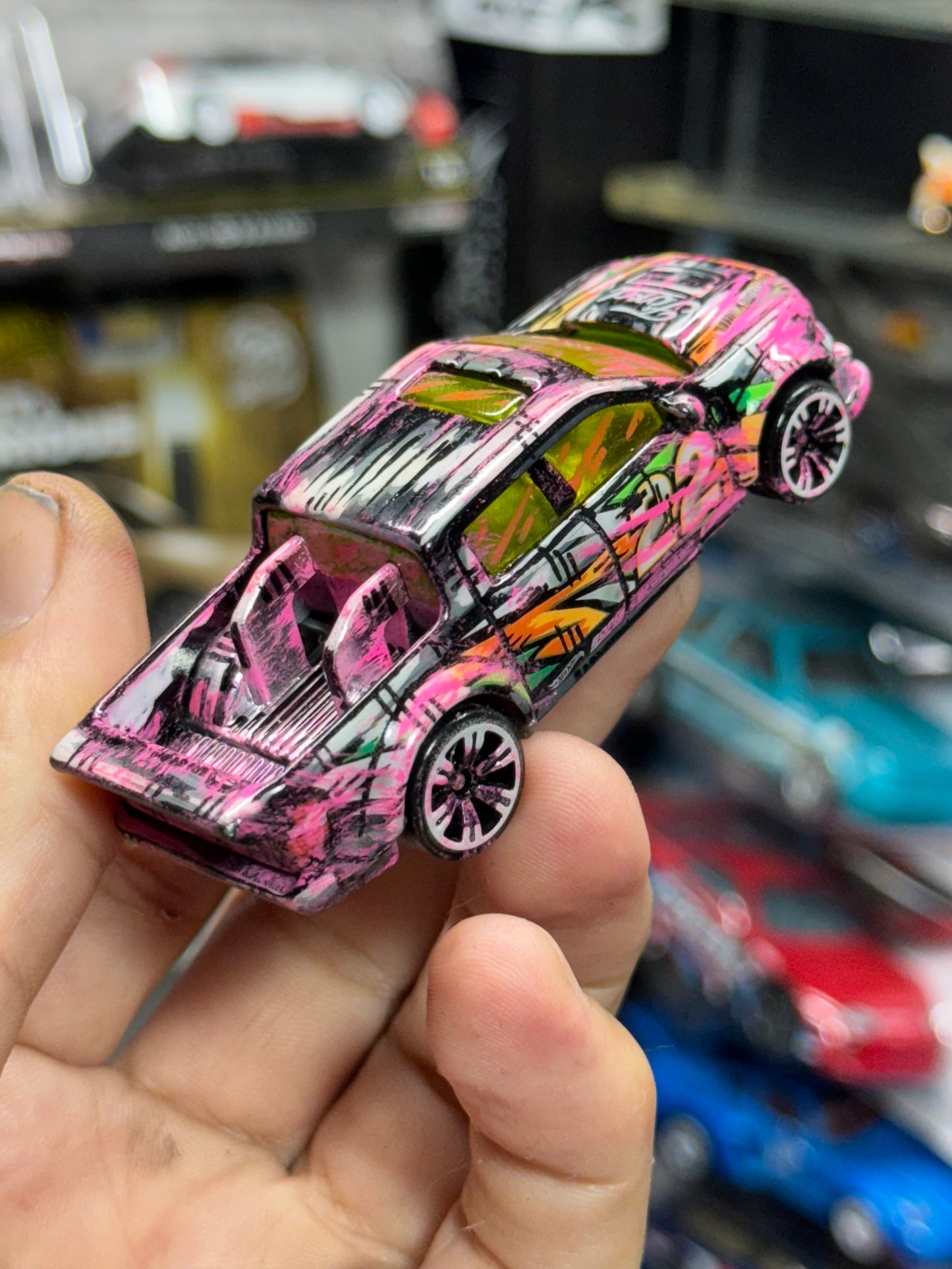 Neon Weathered Manga Hot Wheels Neon Speeders Ford Maverick Truck (1 of 1)