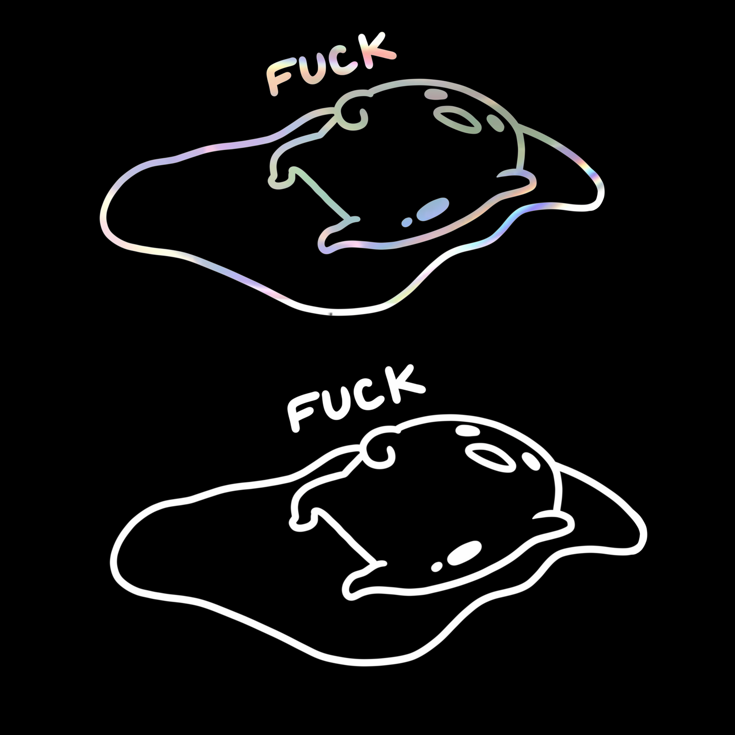 Exhausted Egg Vinyl Decal